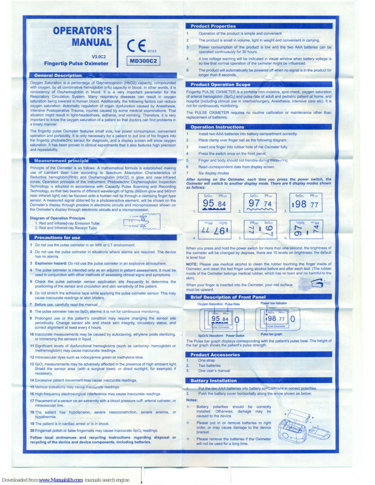 Beijing Choice Electronic Technology MD300C204, MD300C21C, MD300C21, MD300C203, MD300C21-P Operator's Manual - ManualMachine.com