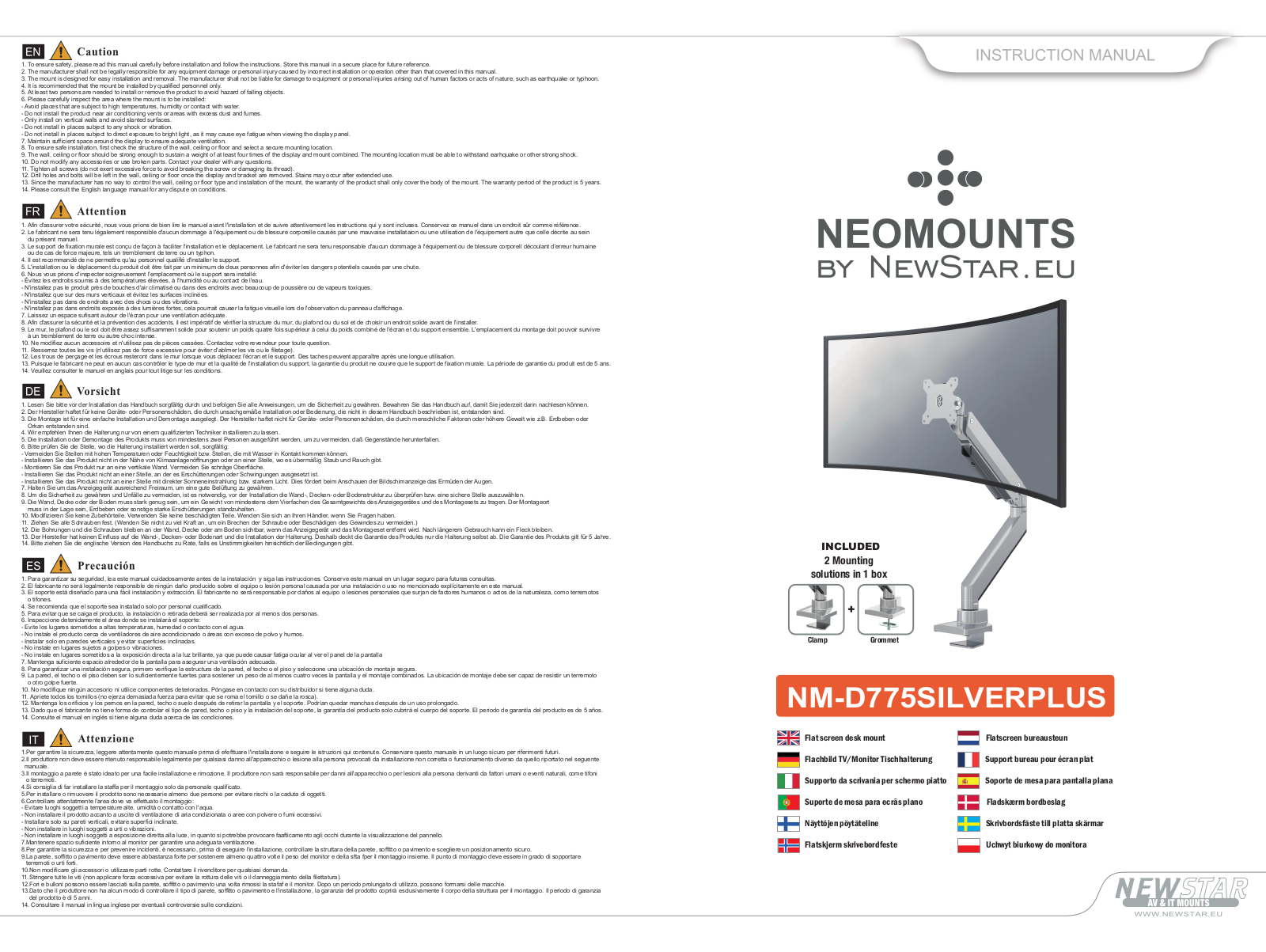 Newstar NM-D775SILVERPLUS User Manual