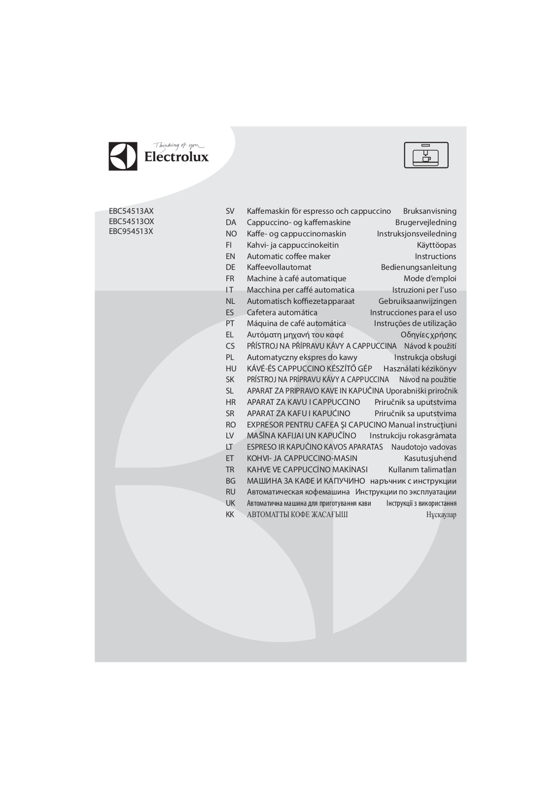 Electrolux EBC954513X User Manual