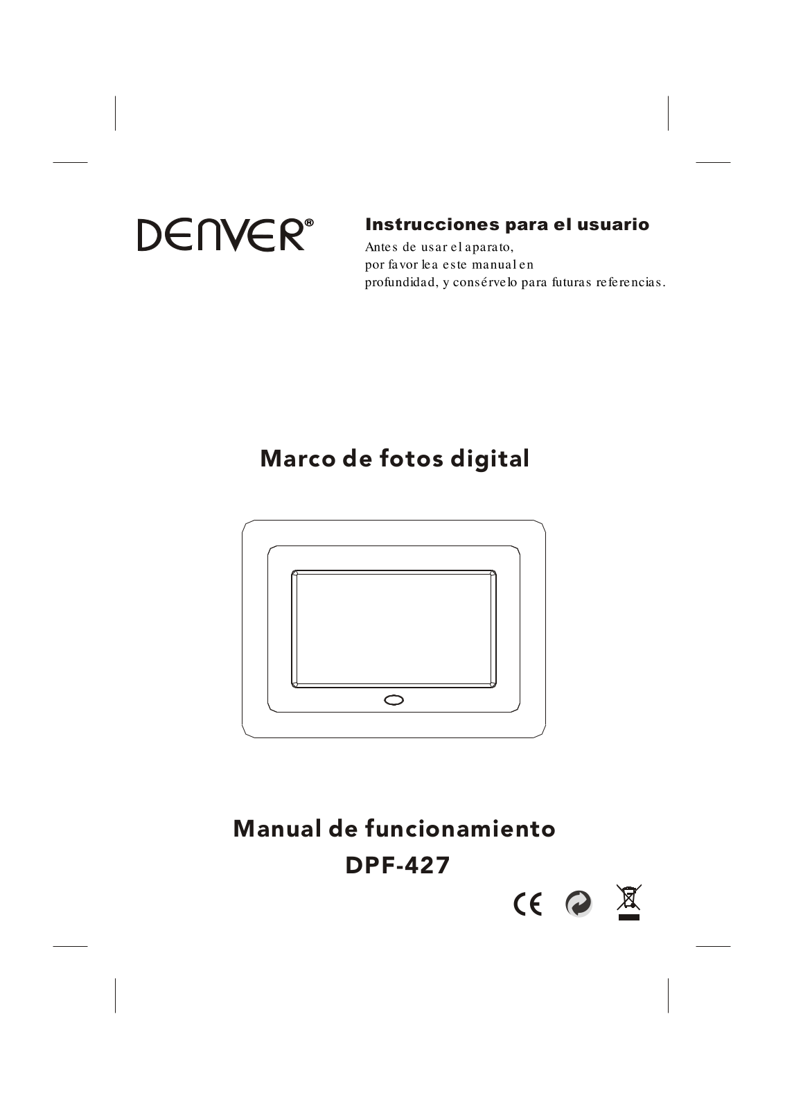 Denver DPF-427 User Manual