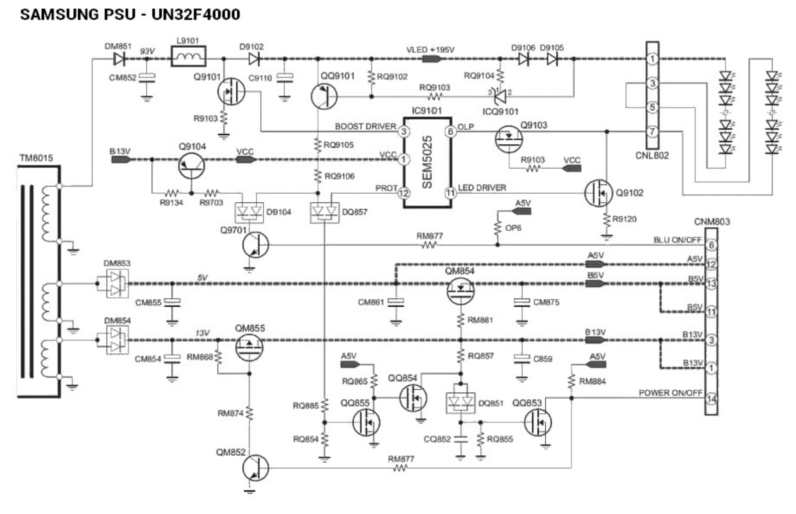 Samsung BN44-00604A, PSFL660S05A Schematic