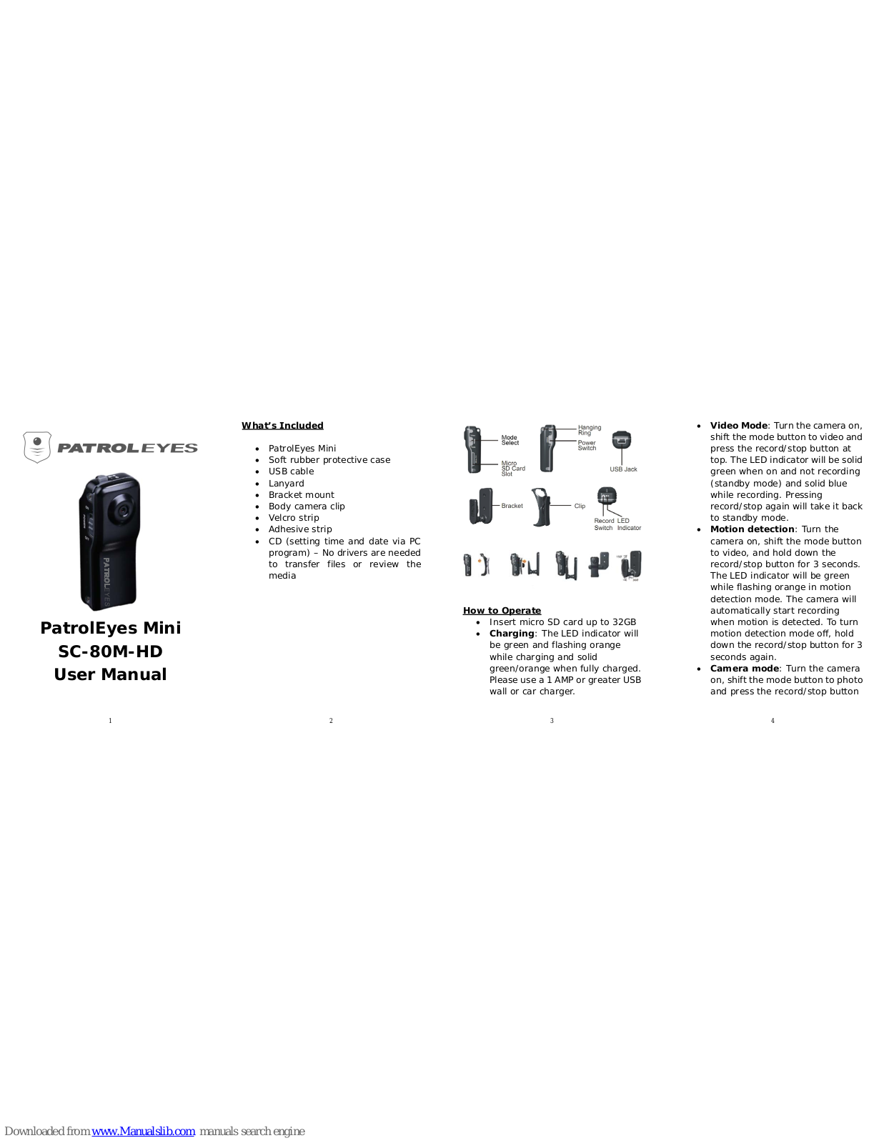 Patroleyes SC-80M-HD User Manual