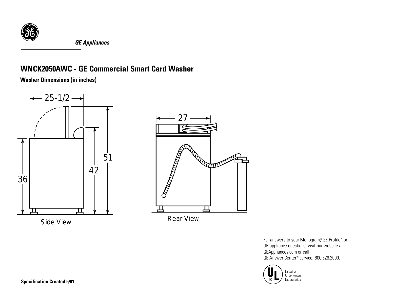 GE WNCK2050AWC User Manual