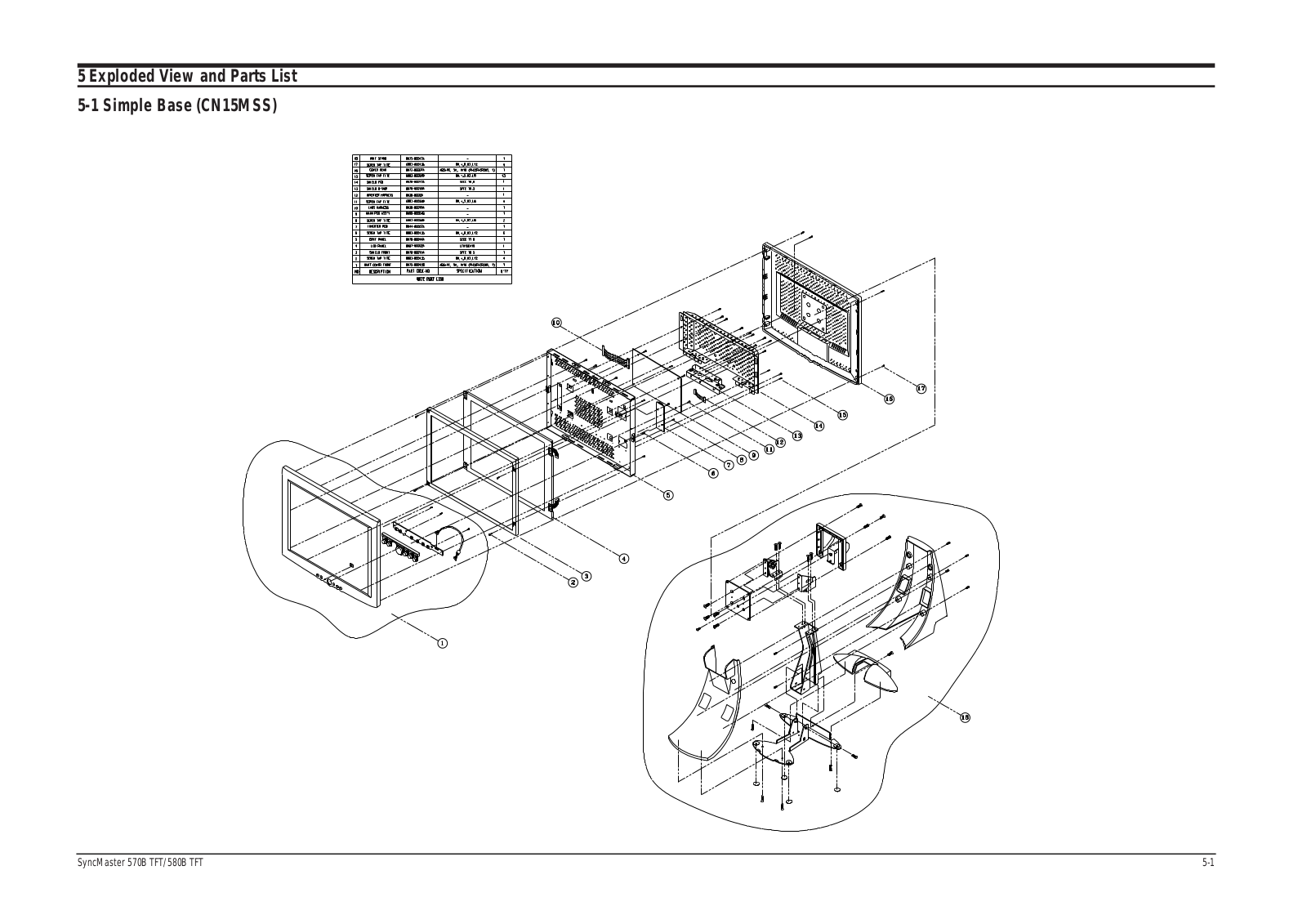 Samsung CN15MSAPN, CN15MSAAN, CN15MSAPSP Expoioded View and Parts List