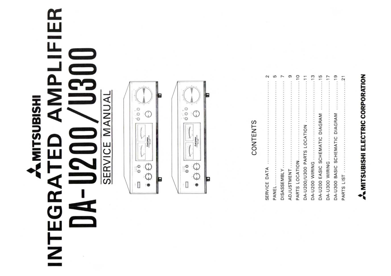 Mitsubishi DA-U200-U300 Service Manual