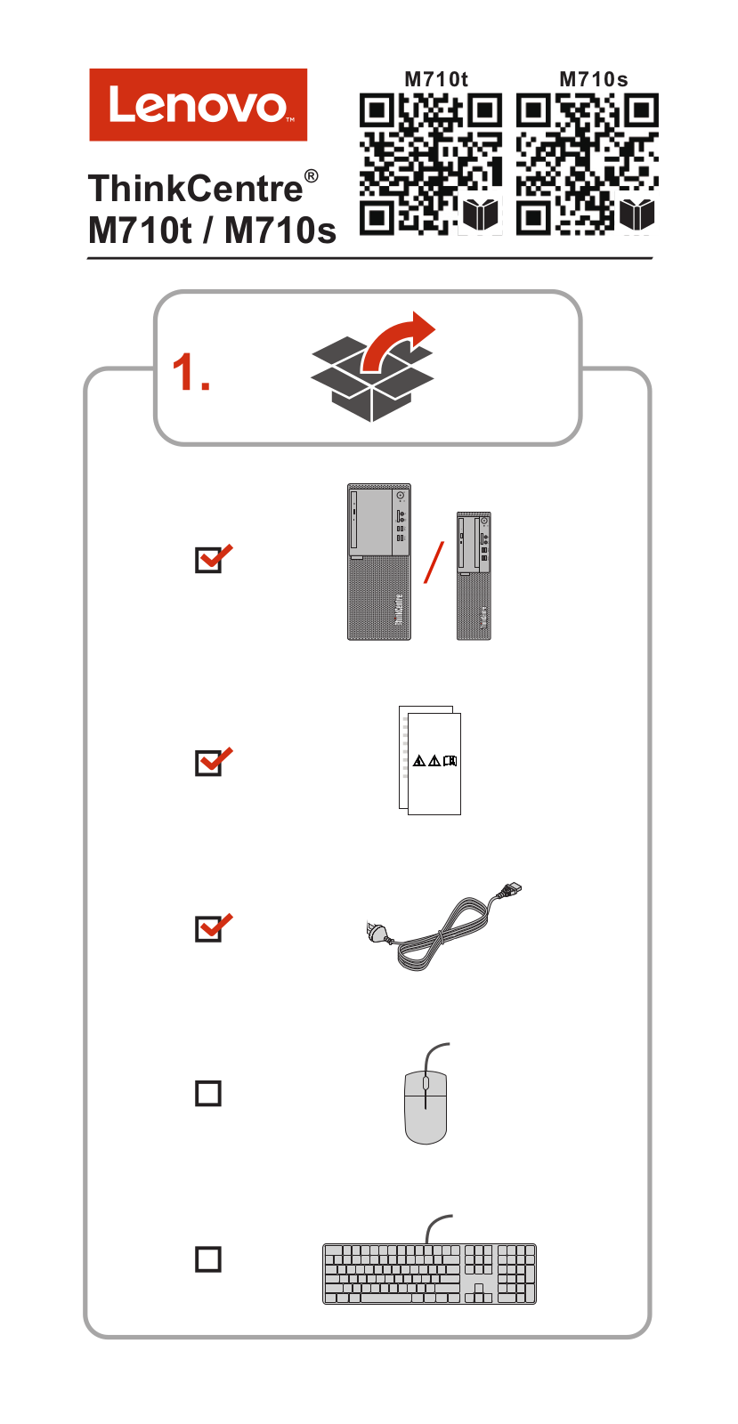 Lenovo ThinkCentre M710s, ThinkCentre M710t Setup Poster