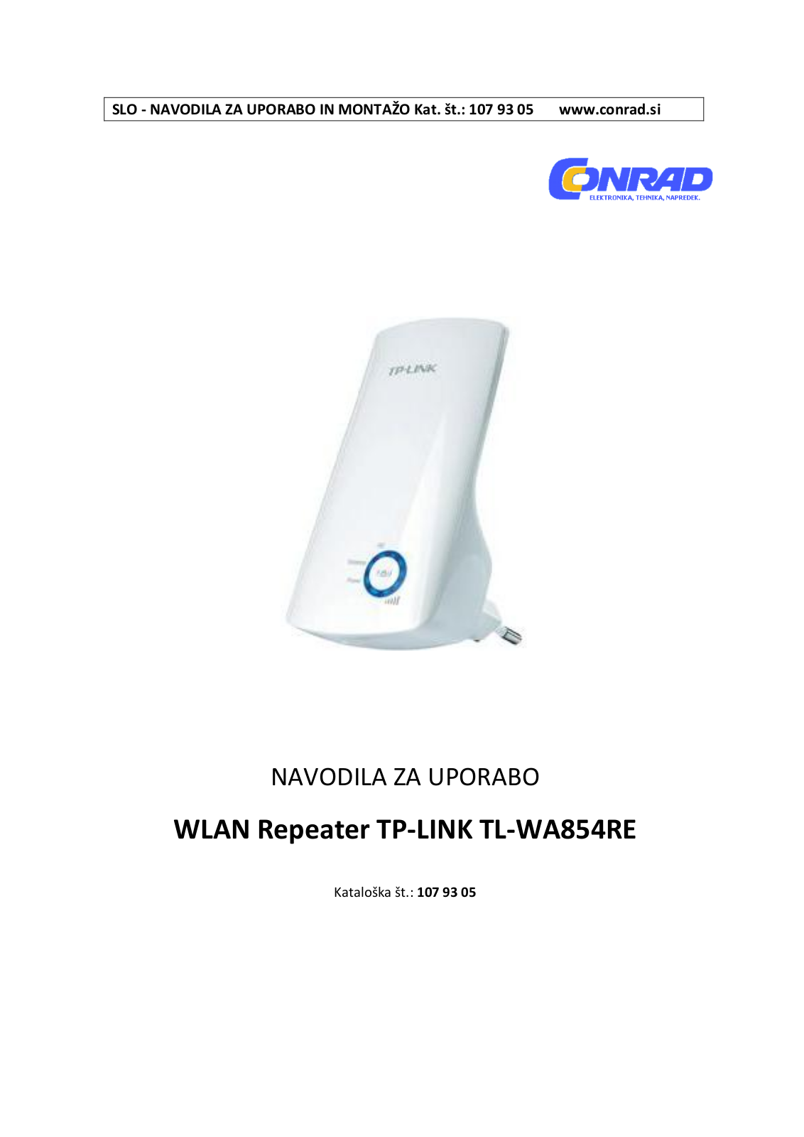 TP-LINK TL-WA854RE User guide