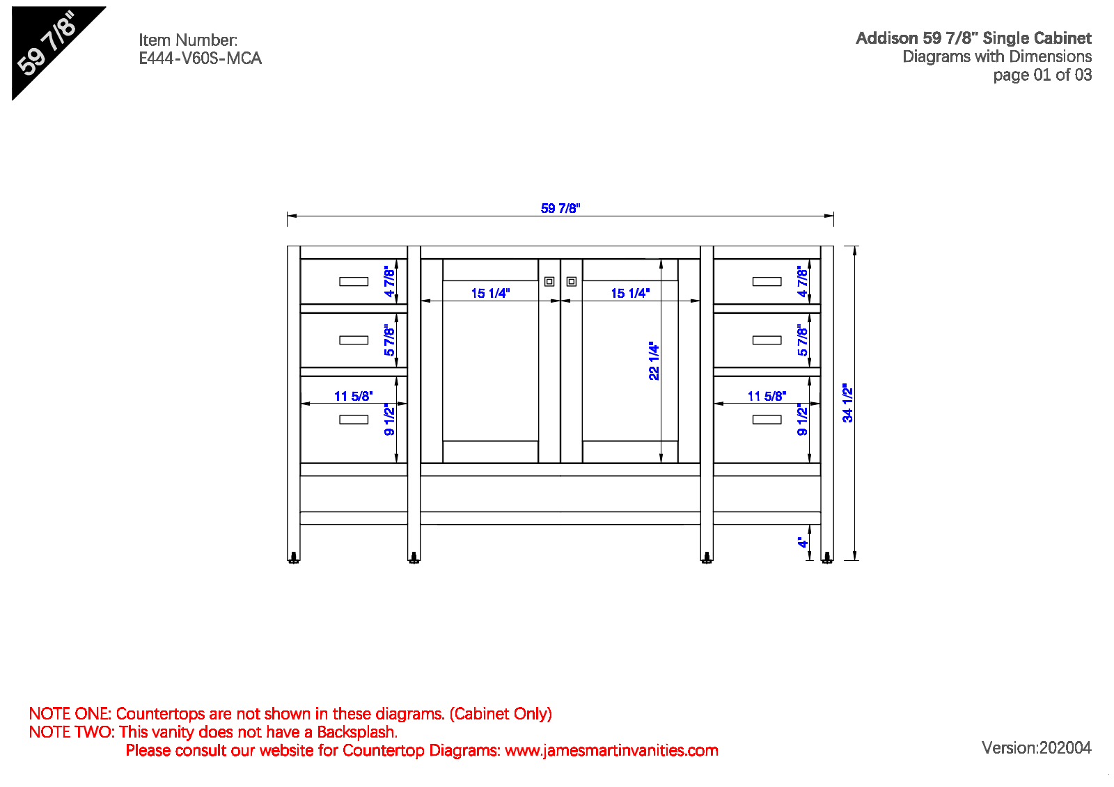 James Martin Furniture JMT12844 Specifications - ManualMachine.com