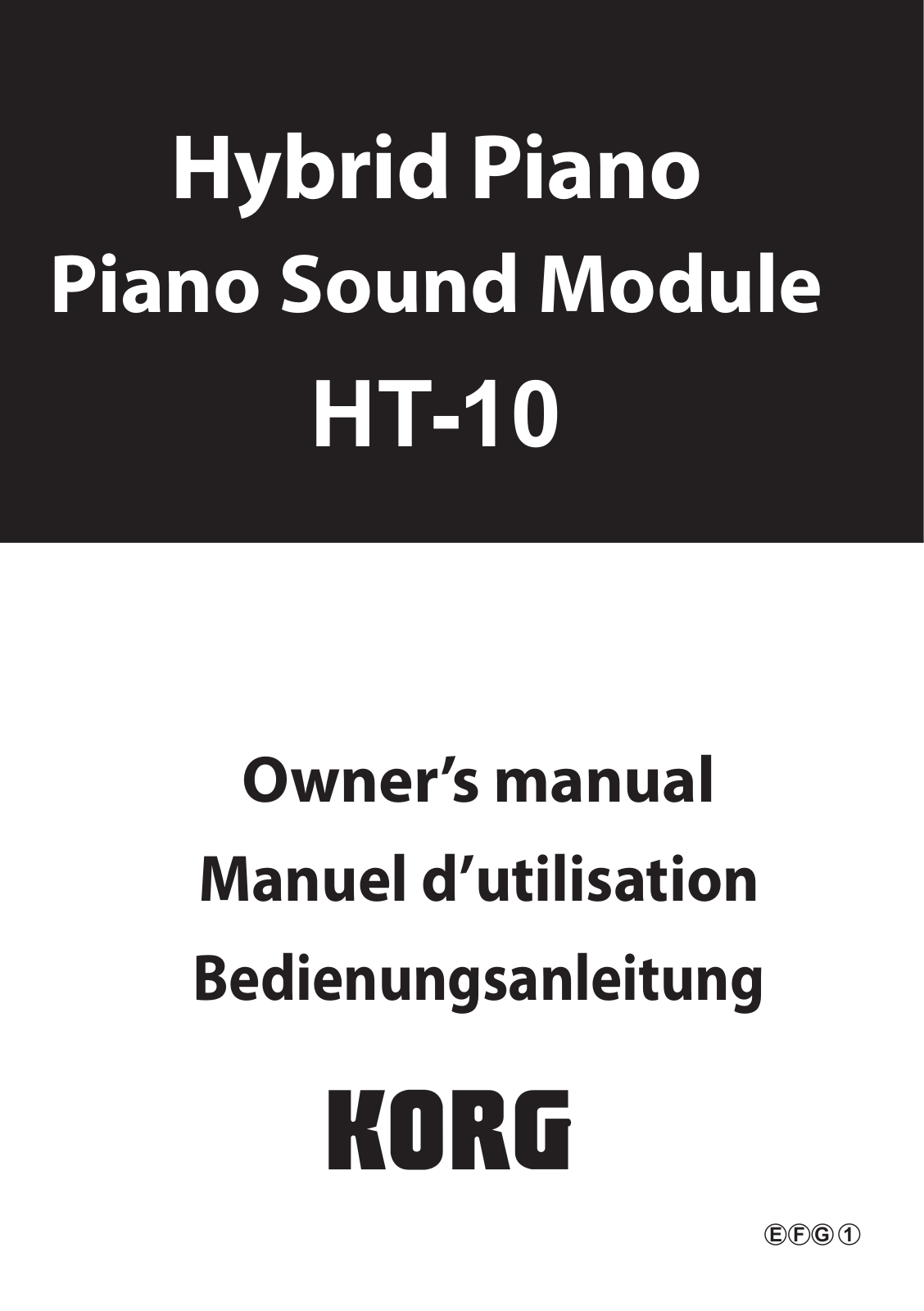 Korg HT-10 Owner's Manual