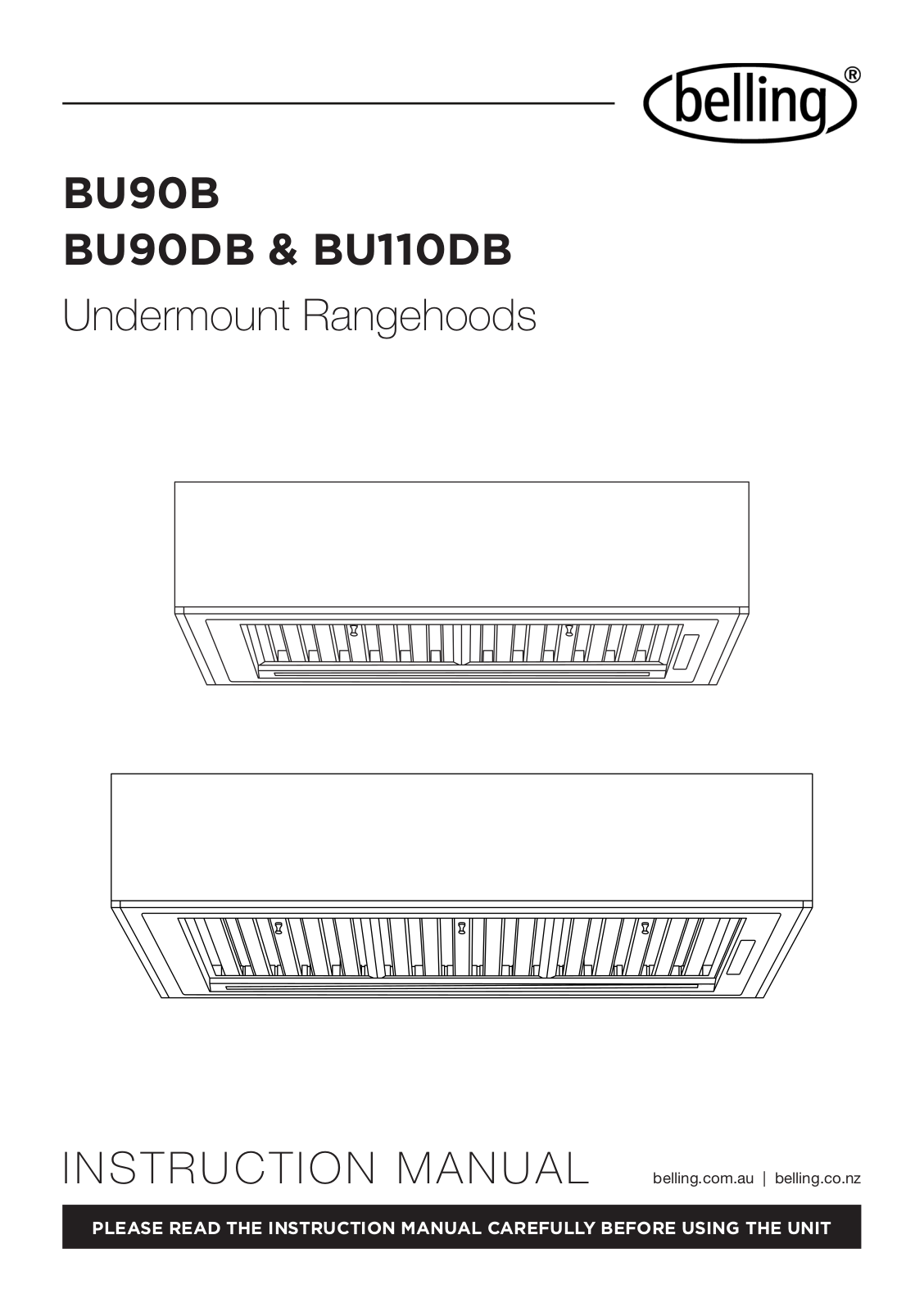 Belling BU90DB, BU110DB User Manual - ManualMachine.com