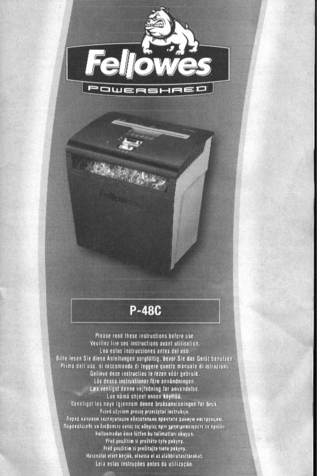 Fellowes P-48C User Manual