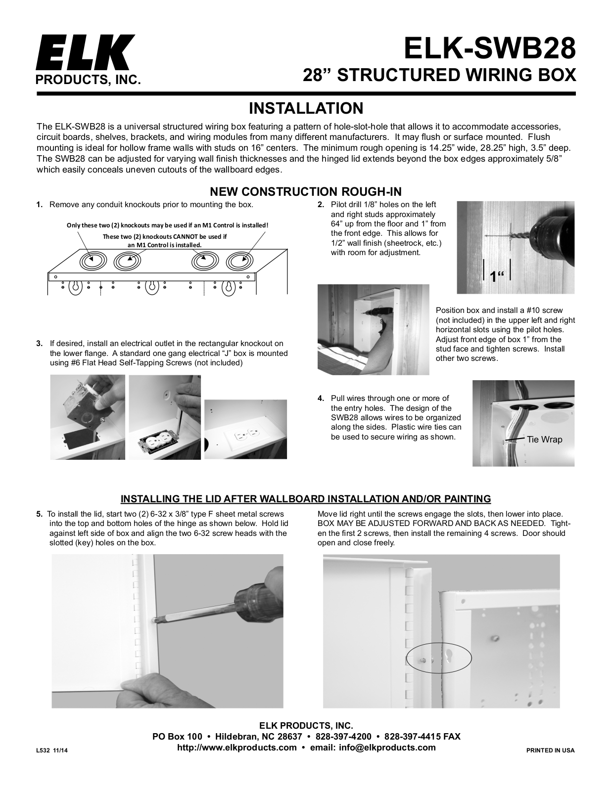 ELK SWB28 User Manual