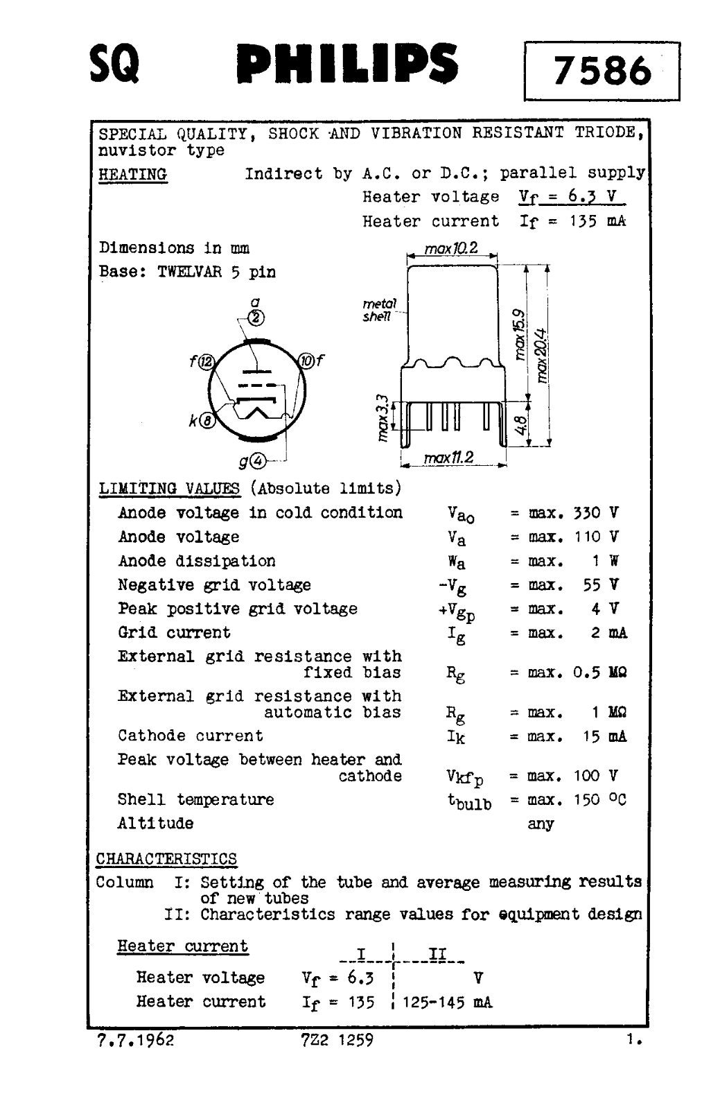 Philips 7586 DATASHEETS