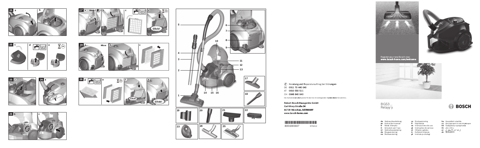 Bosch BGC3U210 Instruction manual