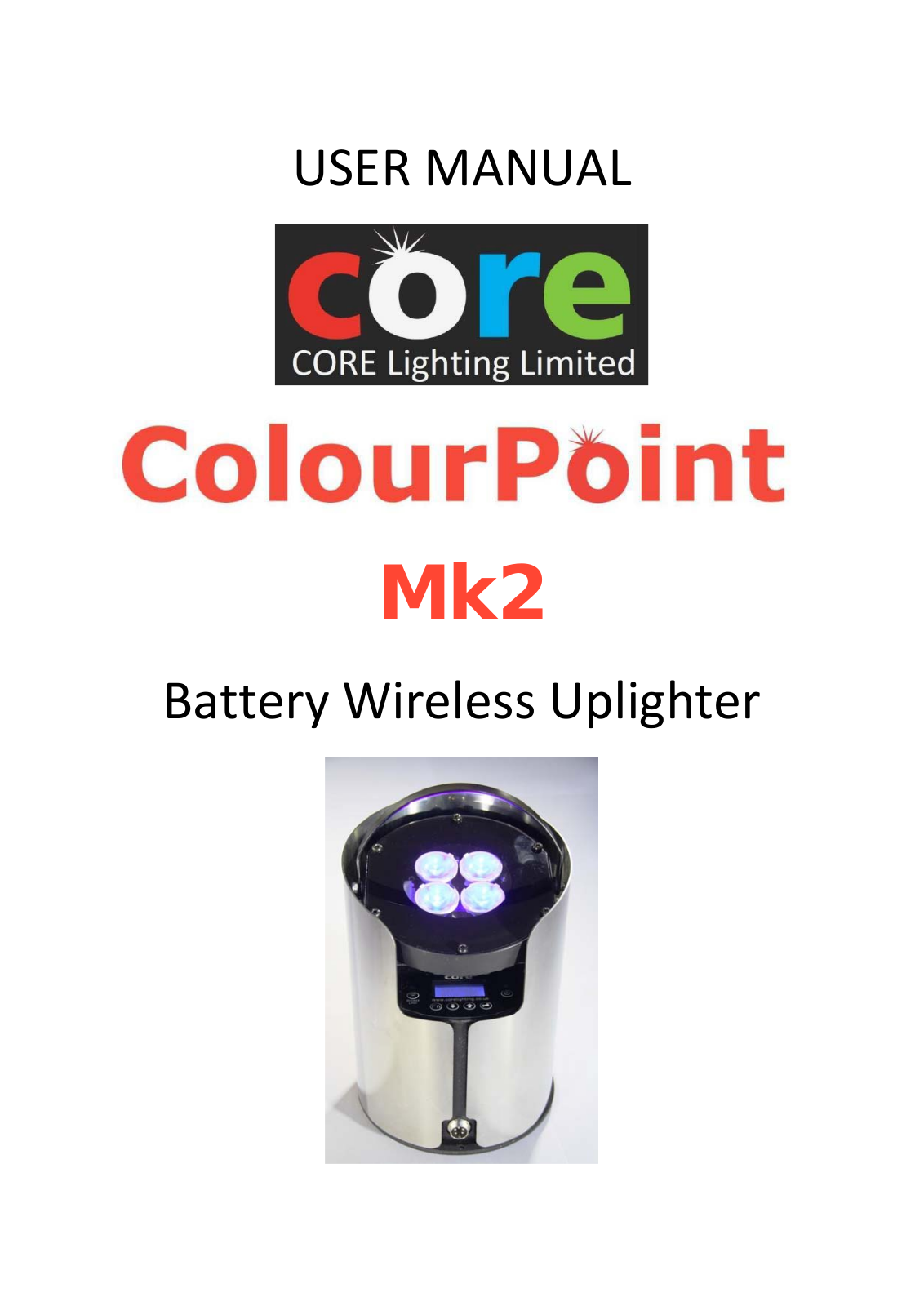 Core Lighting ColourPoint MK2 User Manual