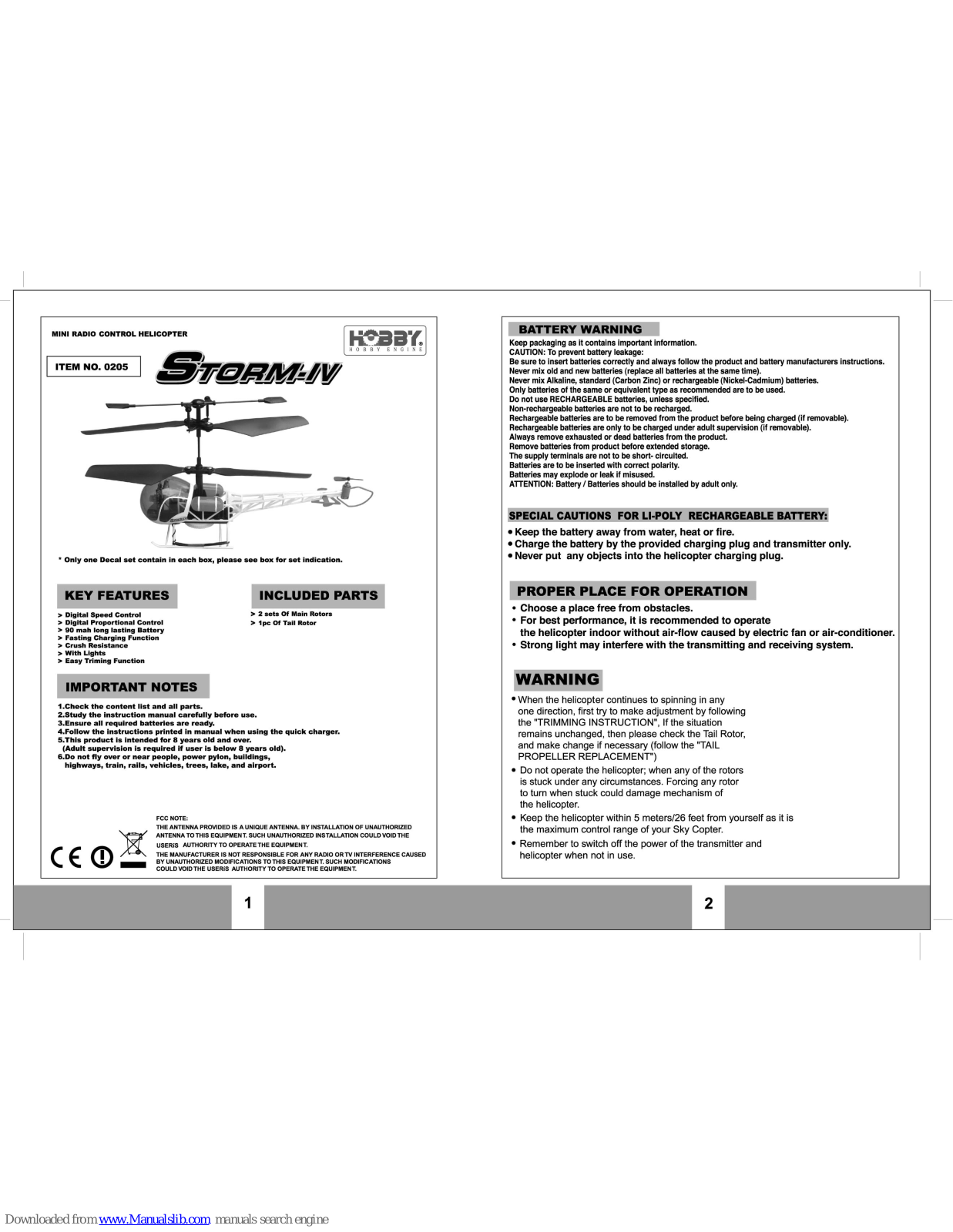 HOBBY ENGINE Storm-IV User Manual - ManualMachine.com