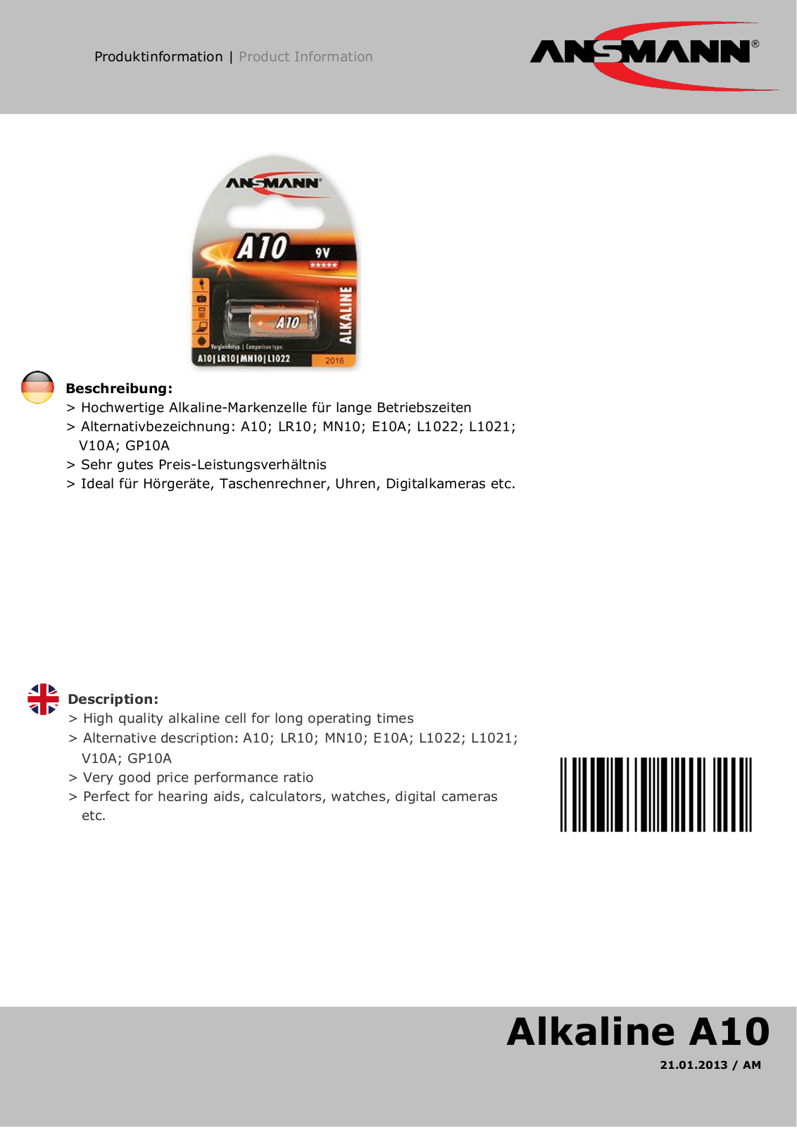 ANSMANN ANS 1510-0006 Datasheet - ManualMachine.com