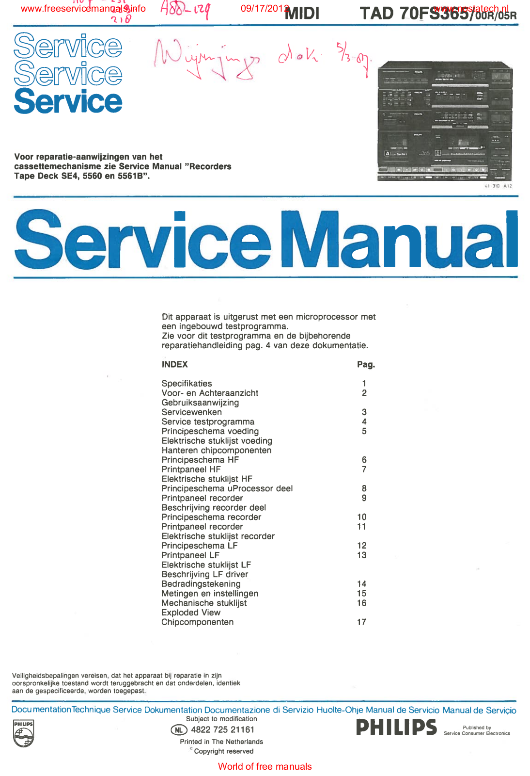 Philips 70FS365 (1) Datasheet - ManualMachine.com