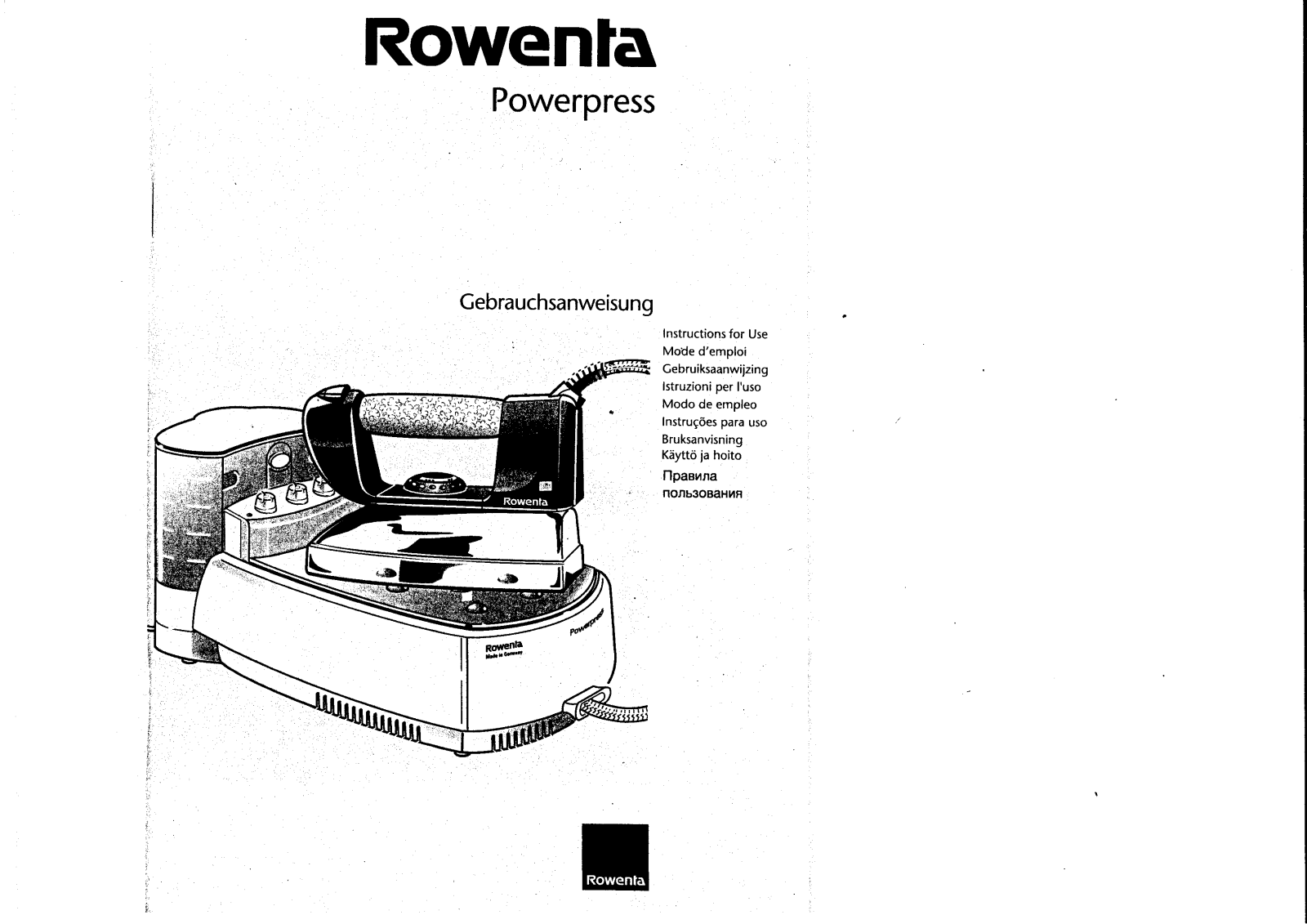 ROWENTA DG 120 User Manual