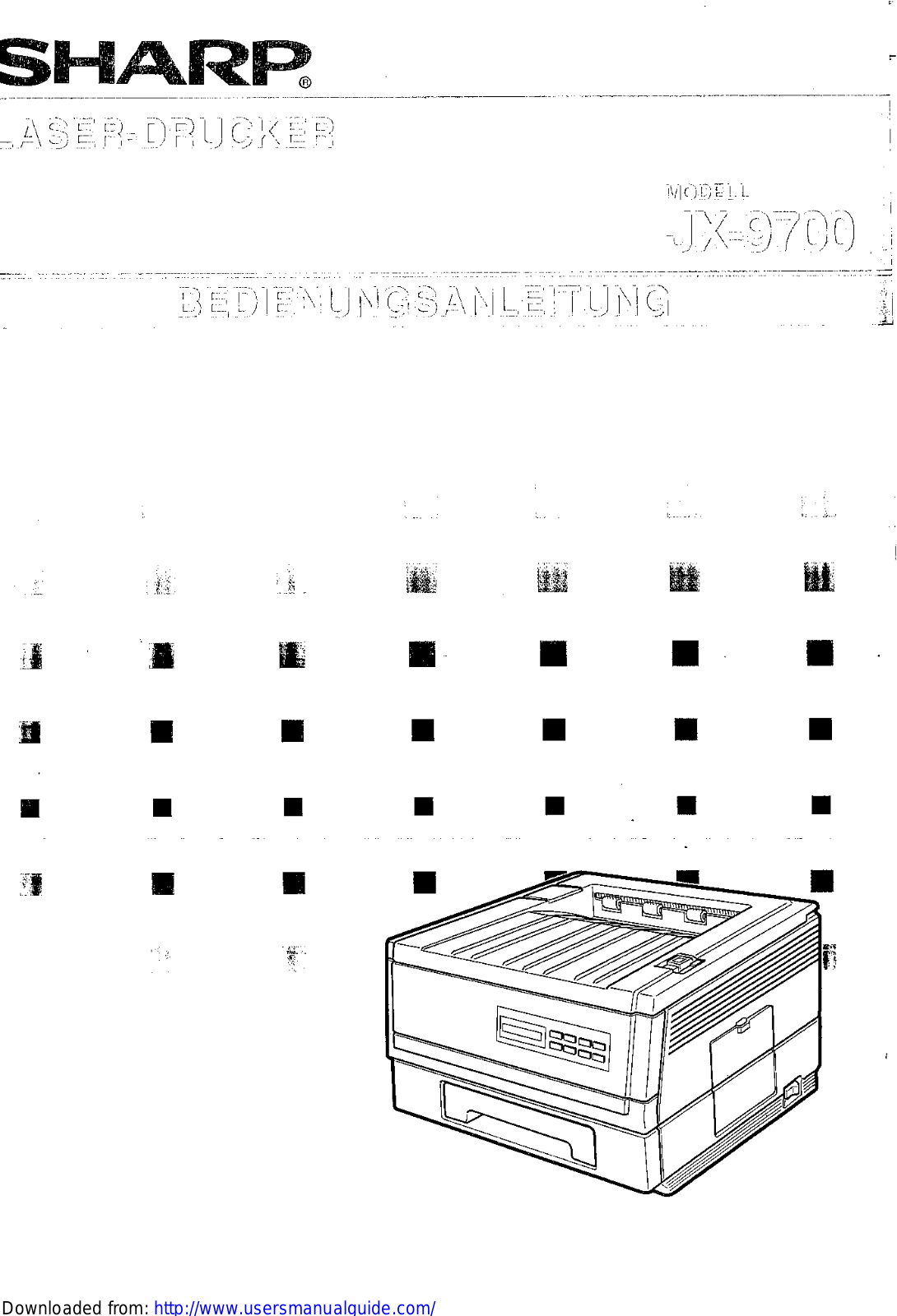 SHARP JX-9700 User Manual