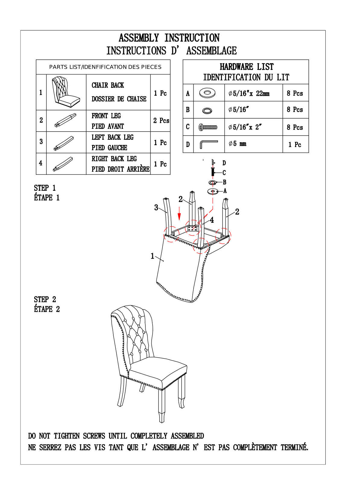 Alcott Hill W000246271 Assembly Instruction