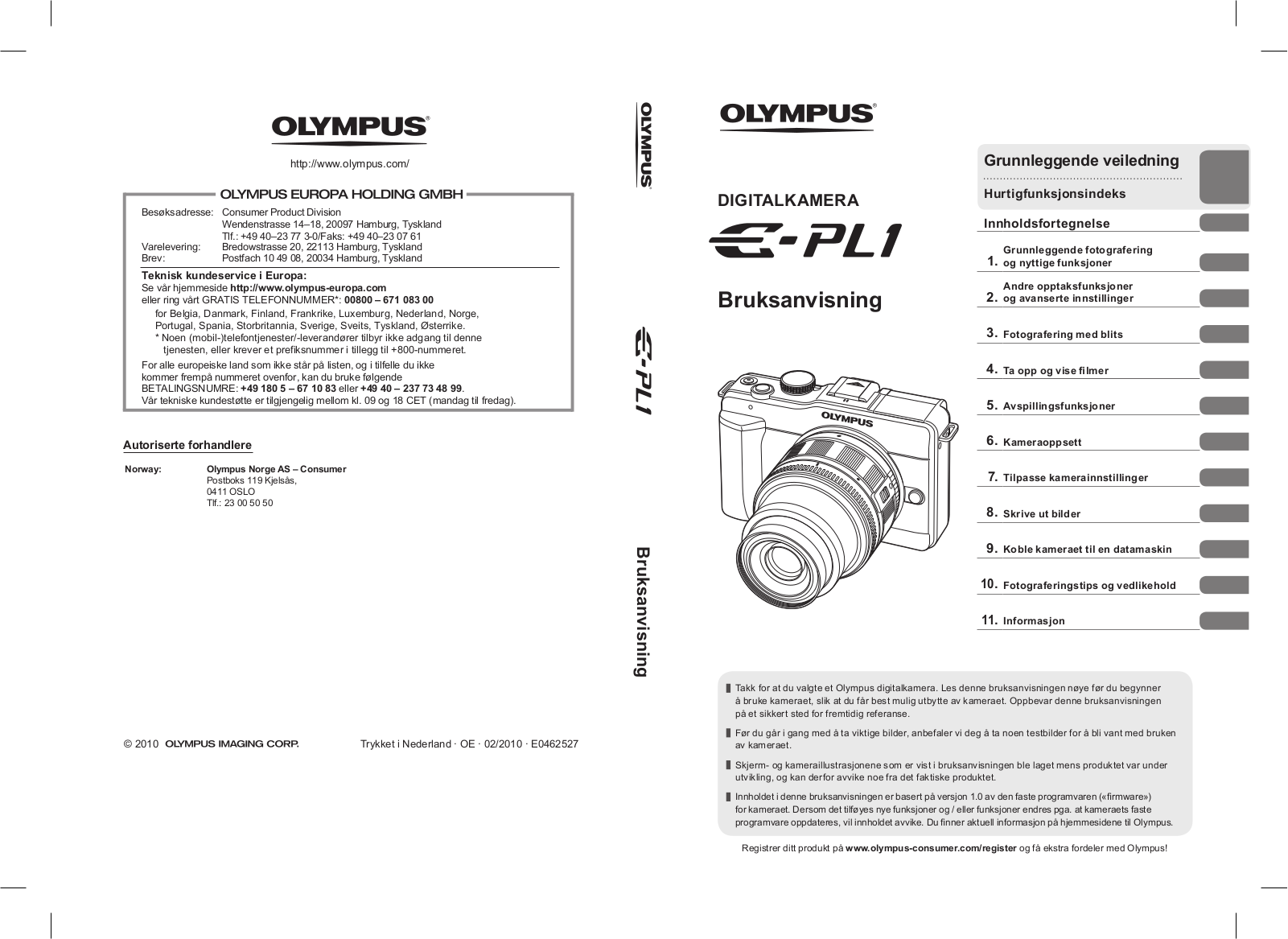 OLYMPUS E-PL1 User Manual