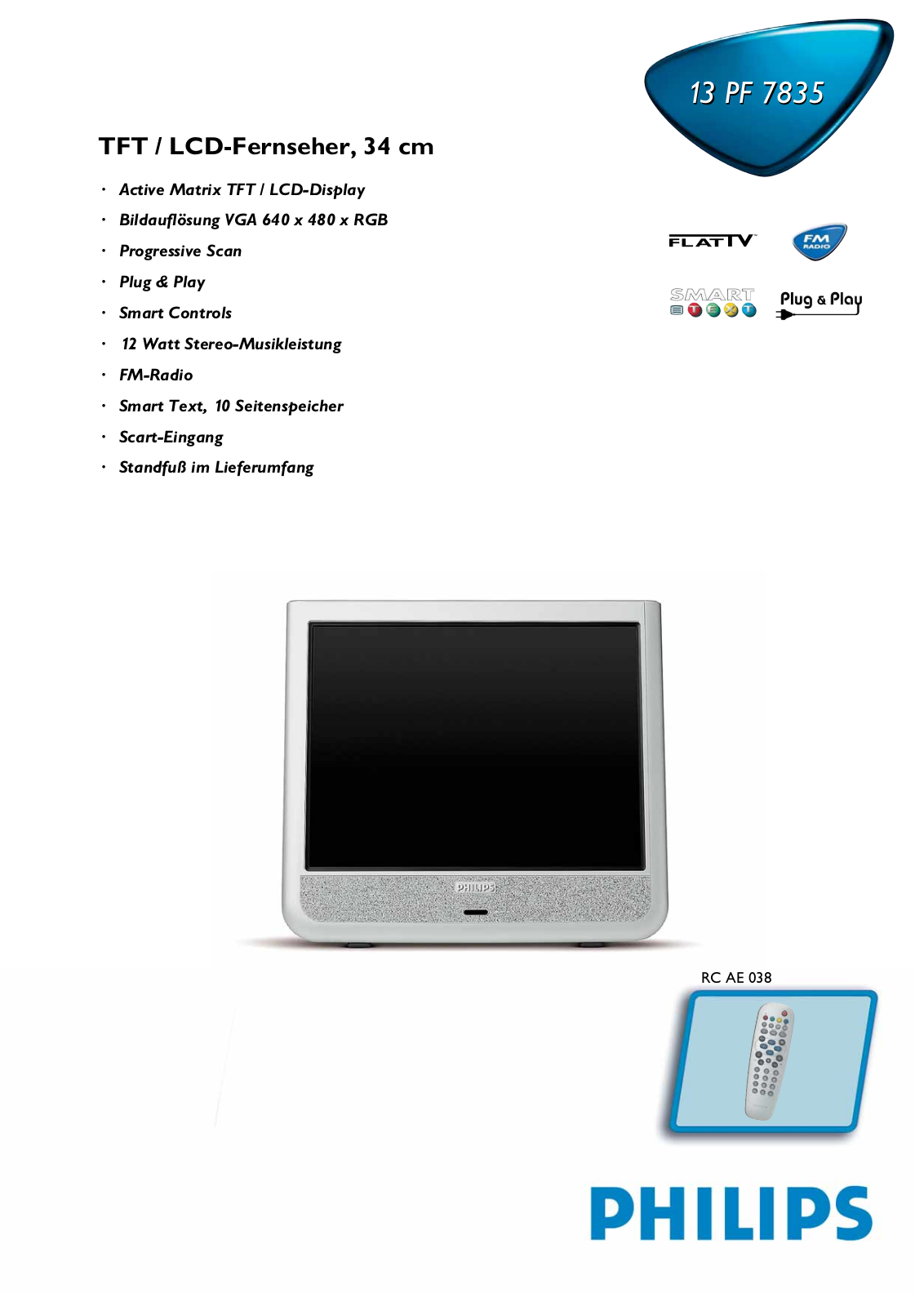 Philips 13PF7835 User Manual