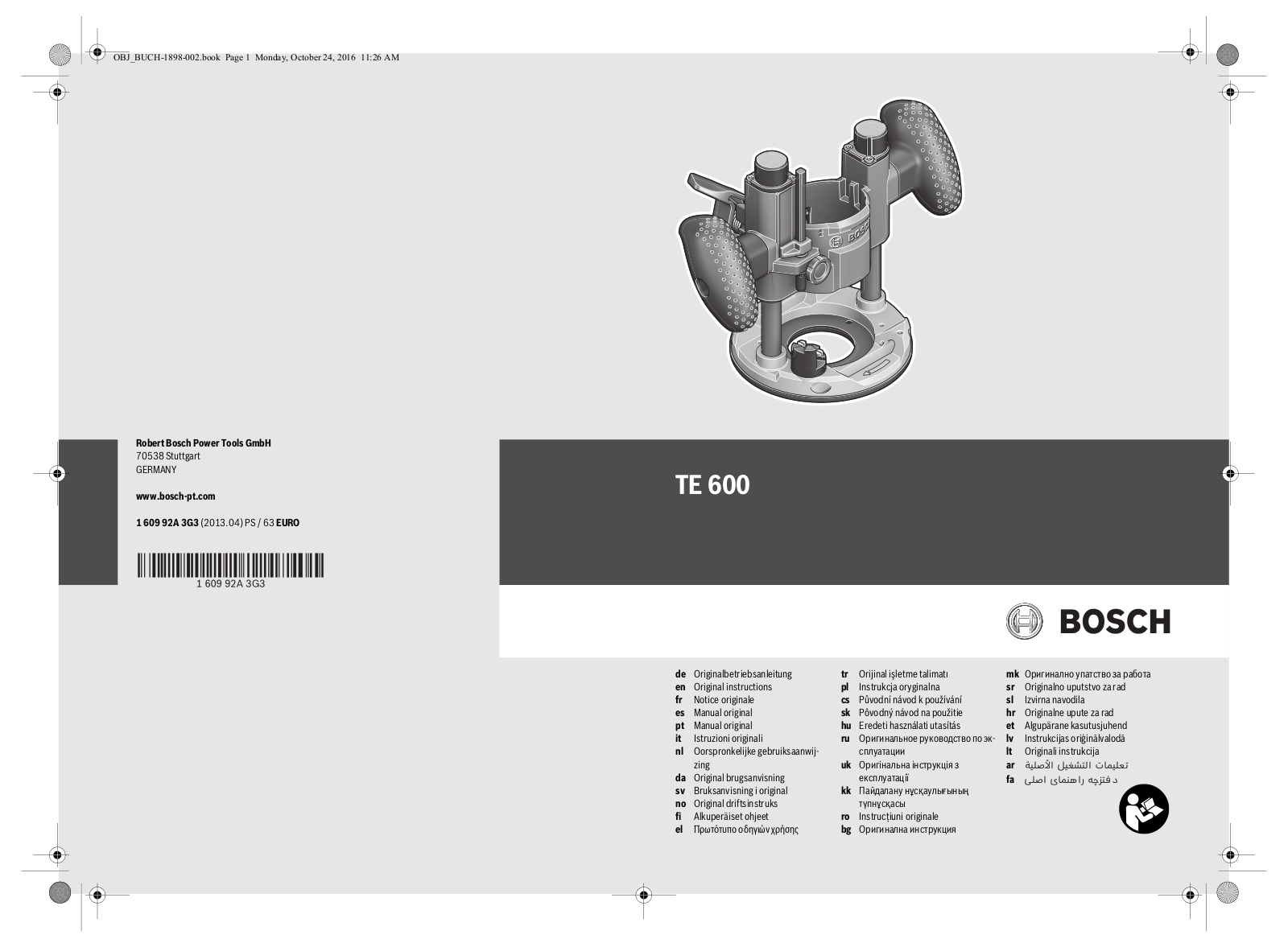 Bosch TE 600 User Manual