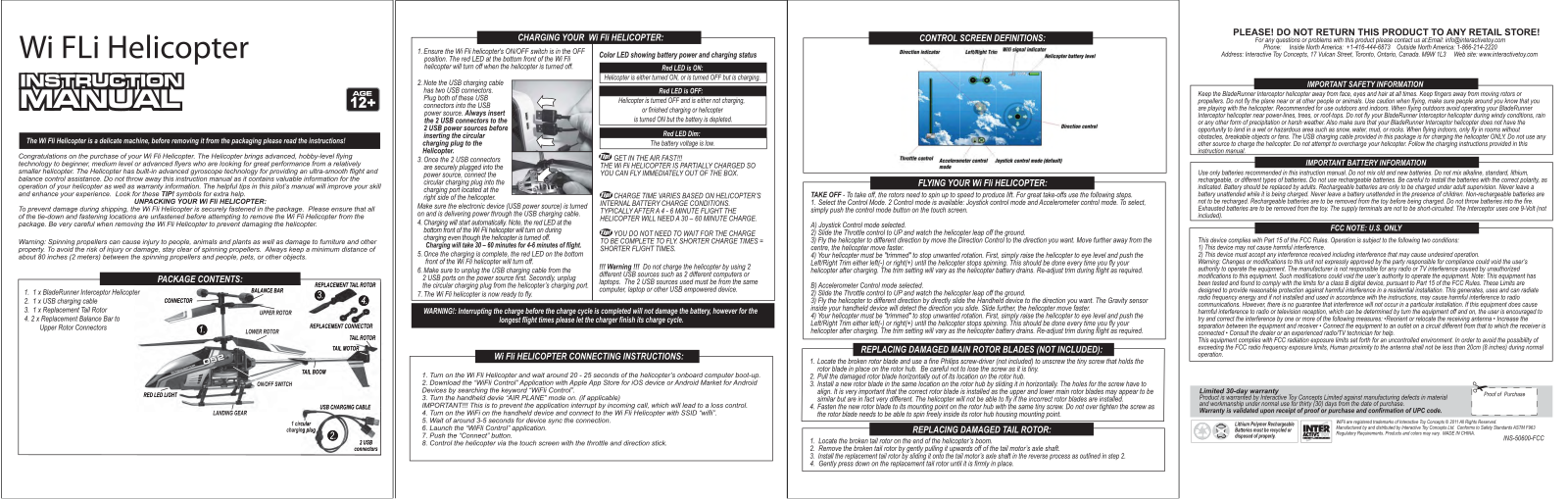 Interactive Toy Concepts 50600 Users Manual