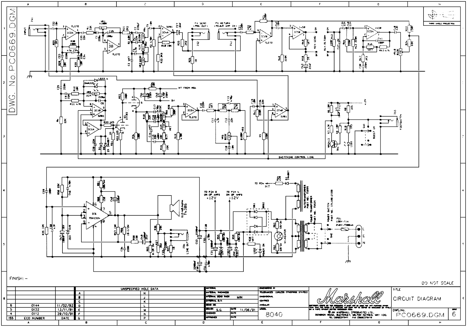 Marshall 8040 Schematic