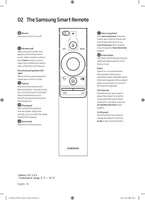 Samsung RMCRMN1AP1 User Manual