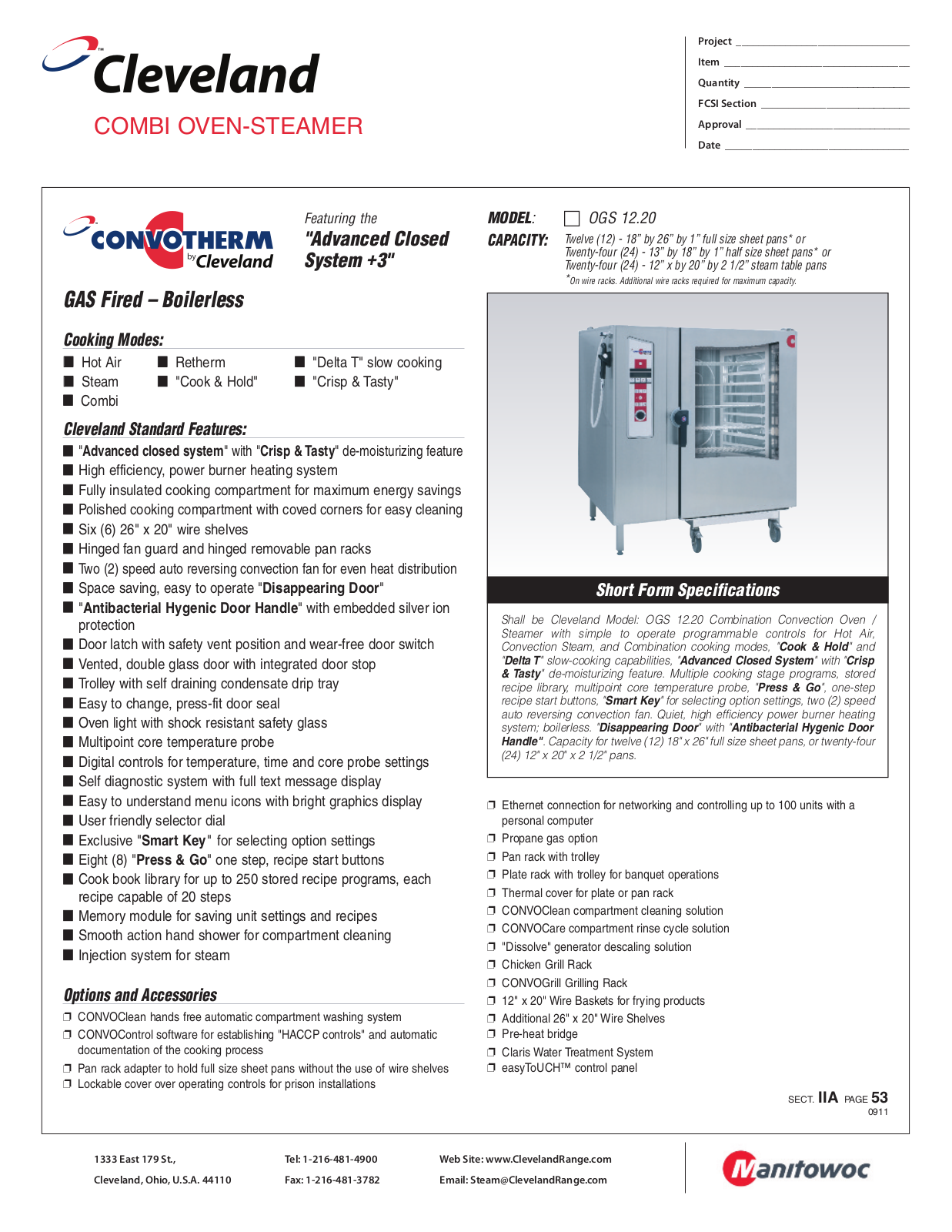 Cleveland OGS 12.20 User Manual