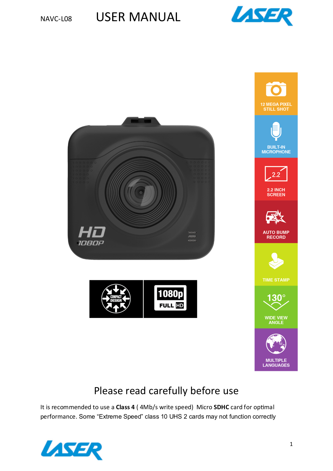 Laser NAVC-L08 User Manual