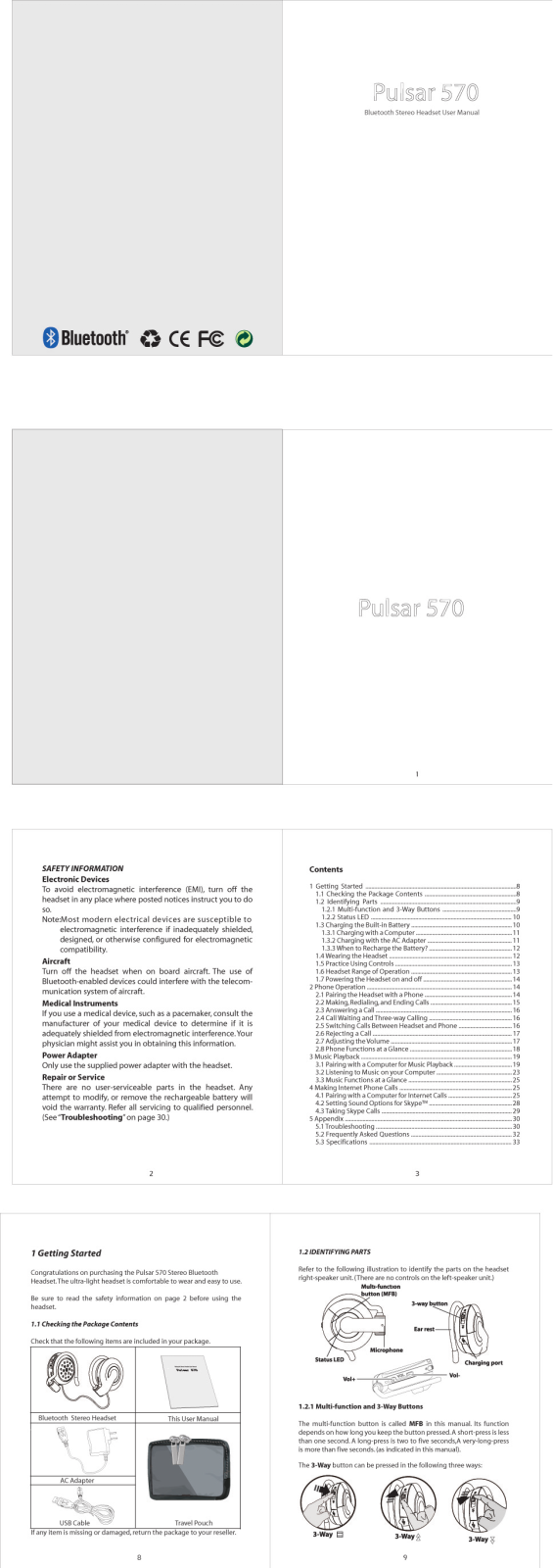 Plantronics P570 User Manual