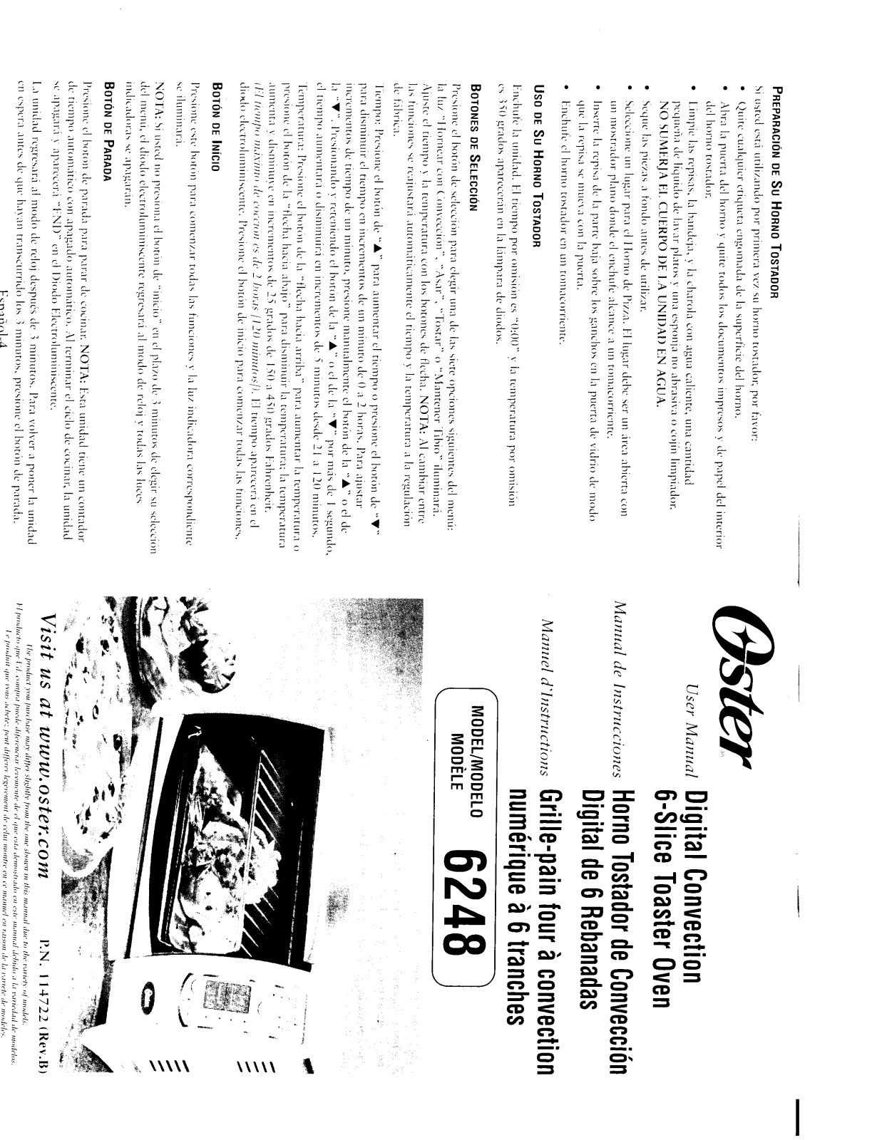 Oster 6248 User Manual