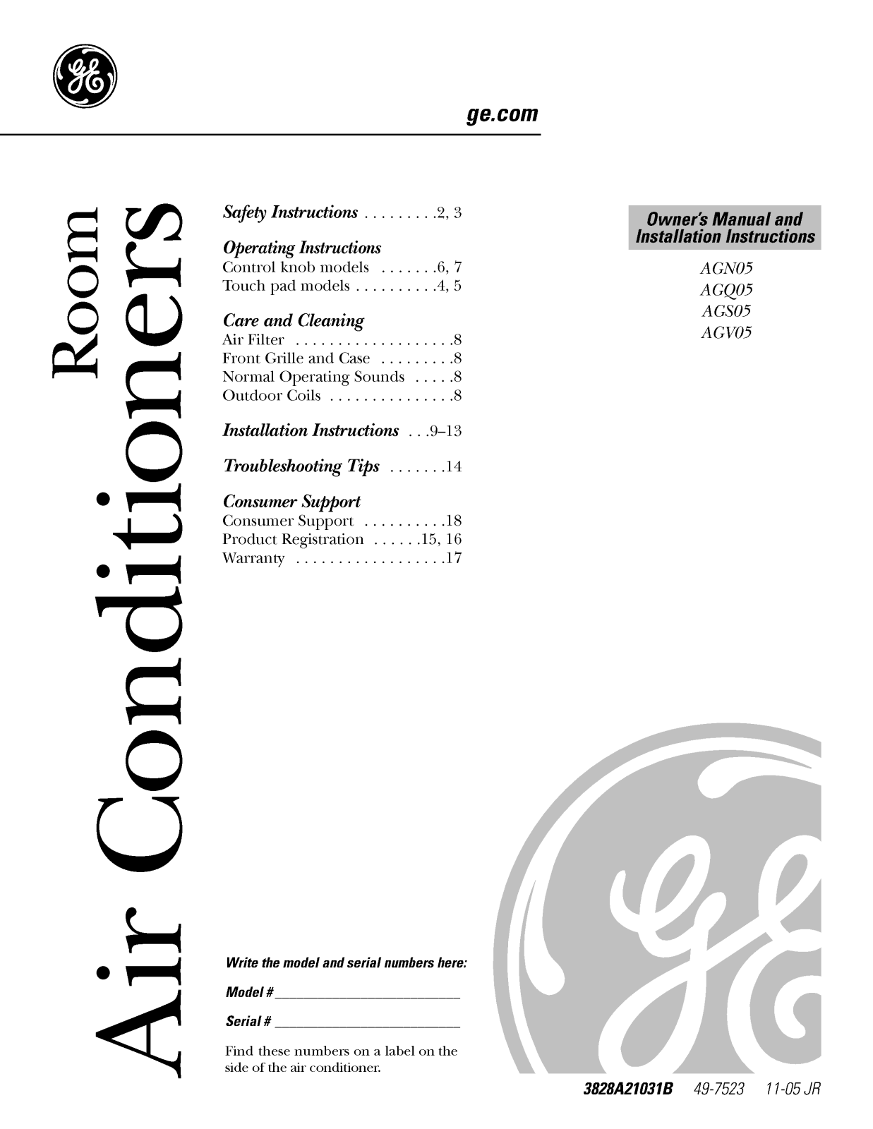 LG AGN05LJG1 User Manual