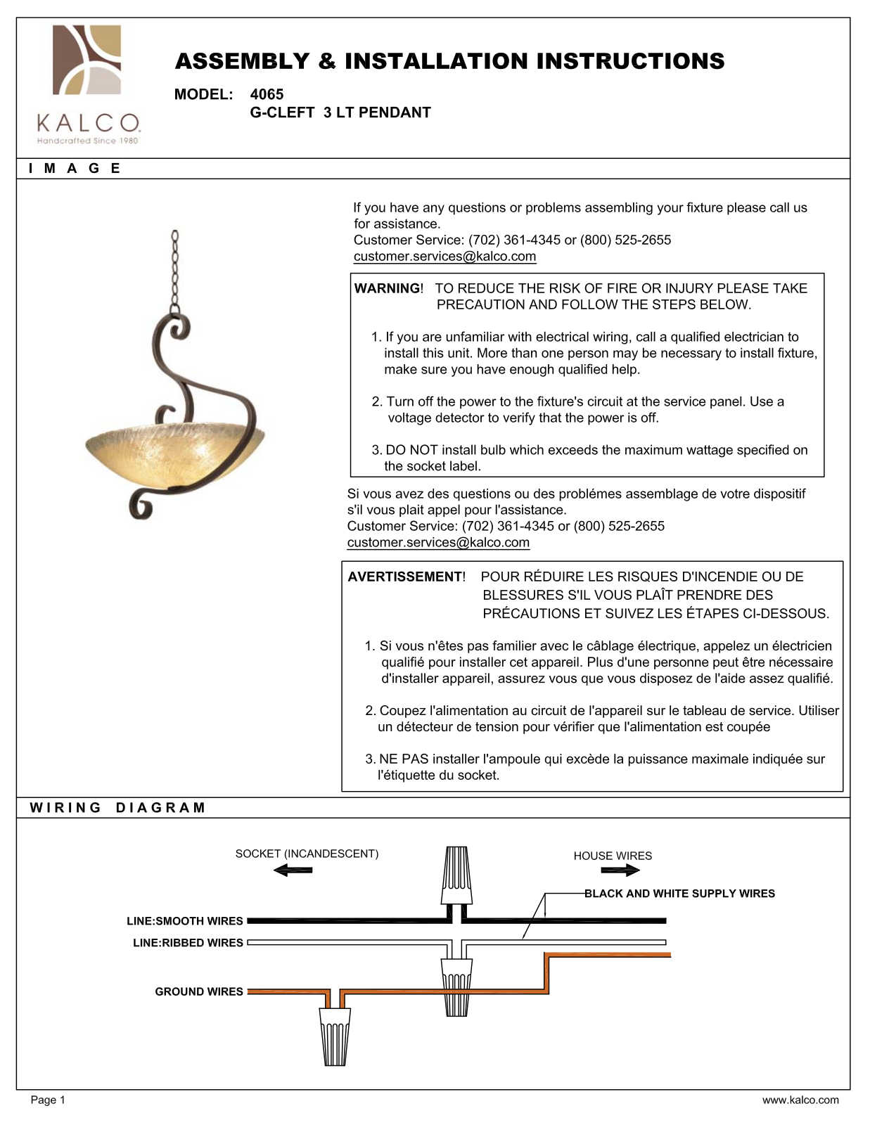 Kalco 4065PSVIC, 4065PSPENSH, 4065PSIRSH, 4065PSBUDDA, 4065PSANTQ User Manual