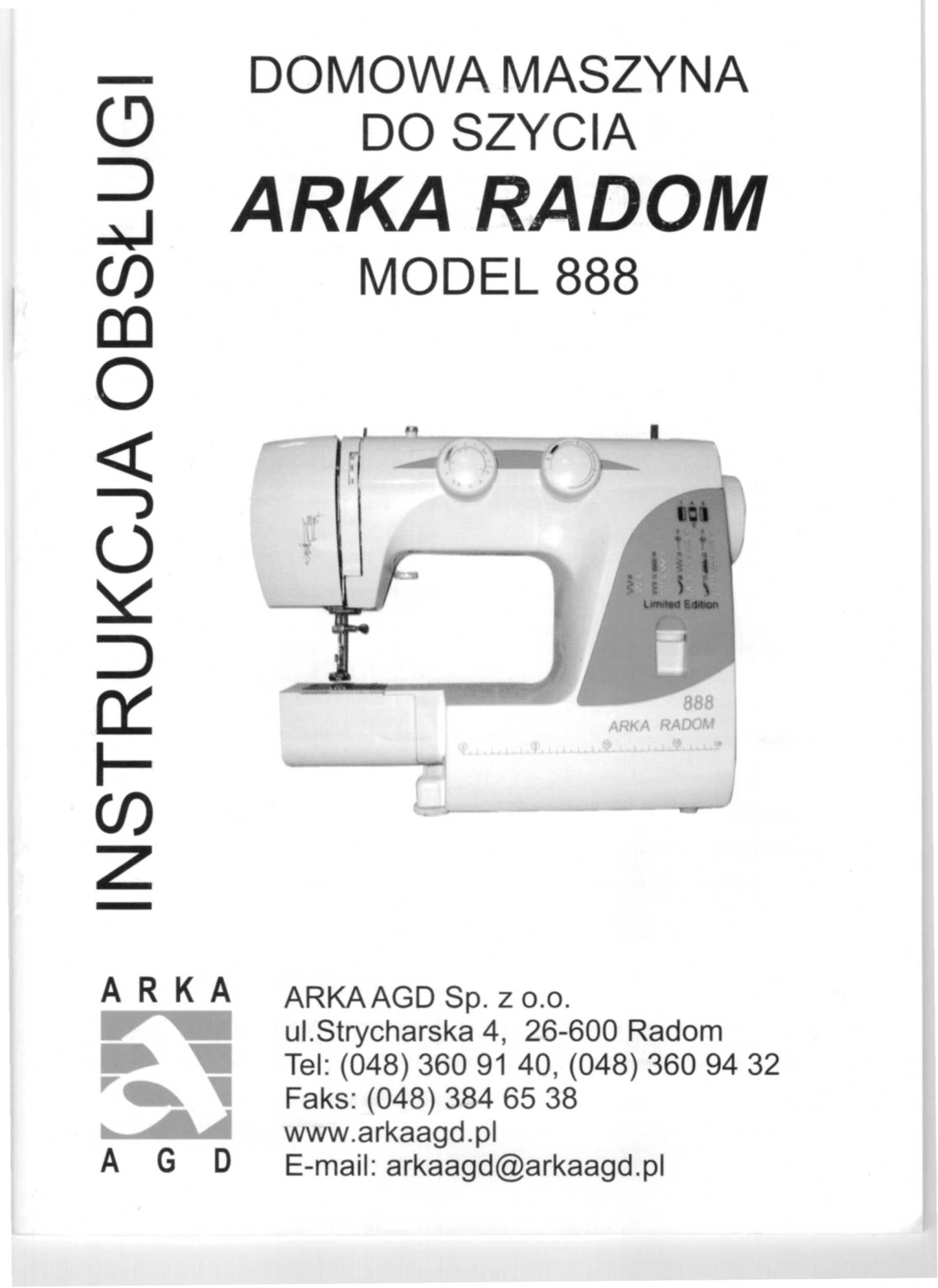 ARKA RADOM 888 User guide - ManualMachine.com