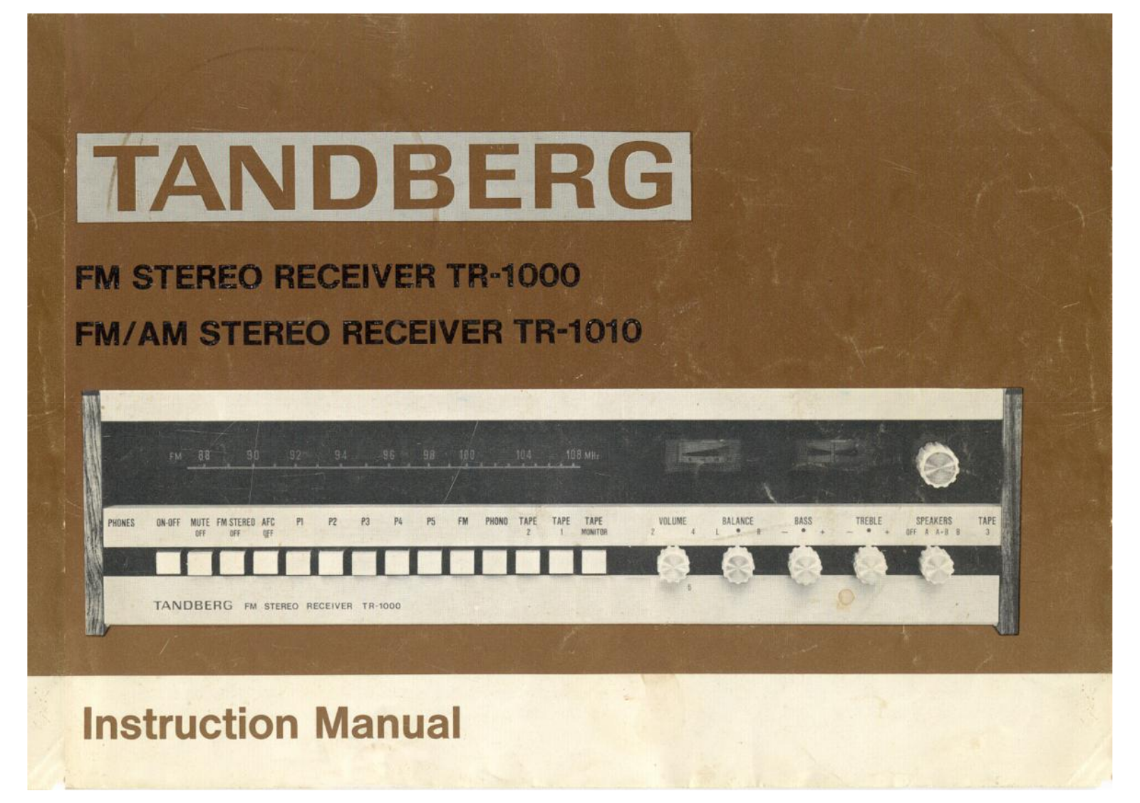 Tandberg TR-1010 Owners manual