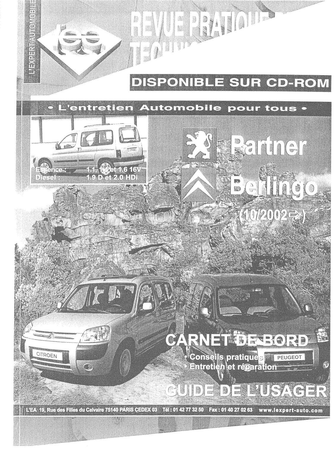 Peugeot Partner 2002 User Manual