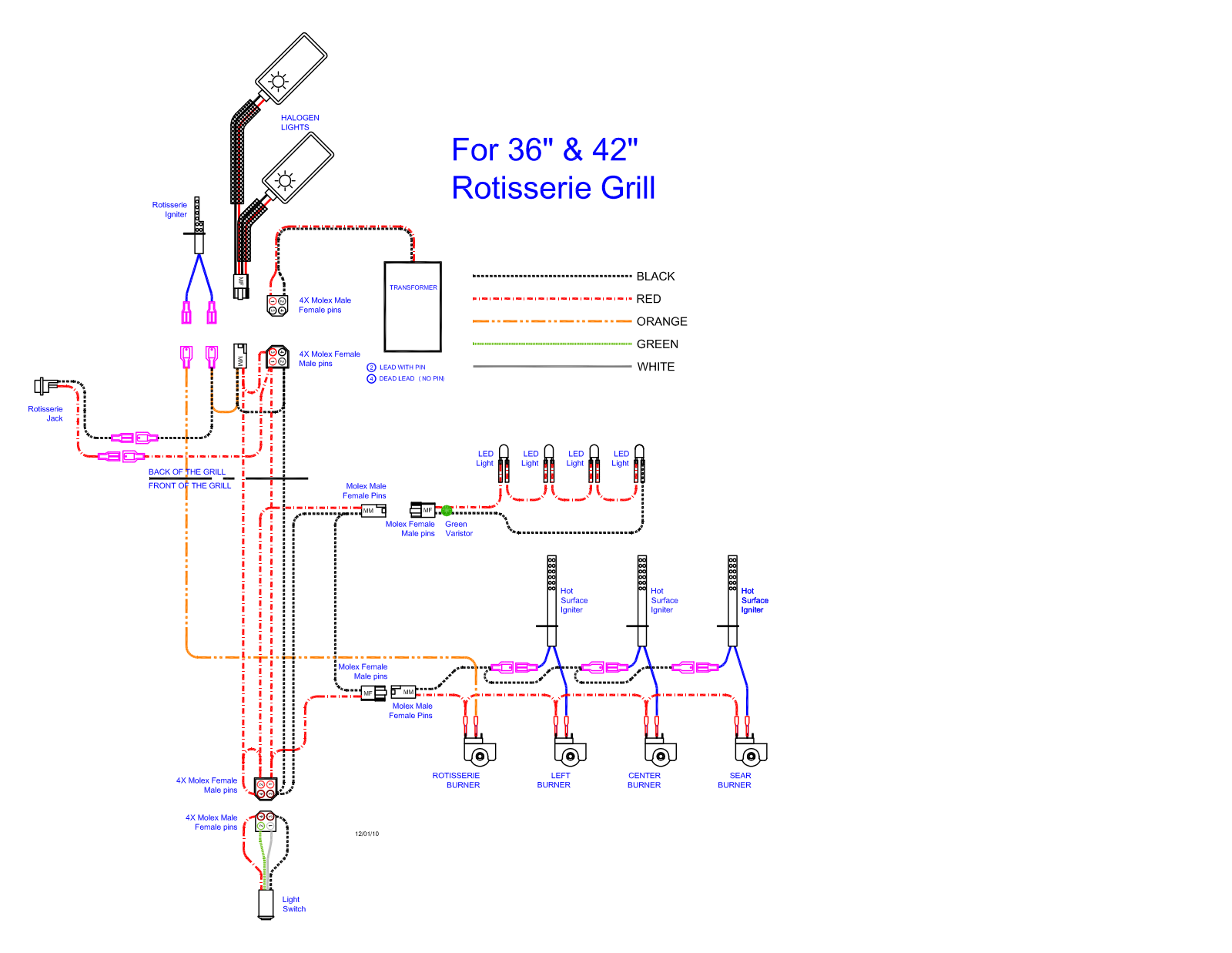 Lynx L42ASFRLP, L36ASFRNG, L42PSR2NG, L36R1LP, L42R1NG Wiring Diagram