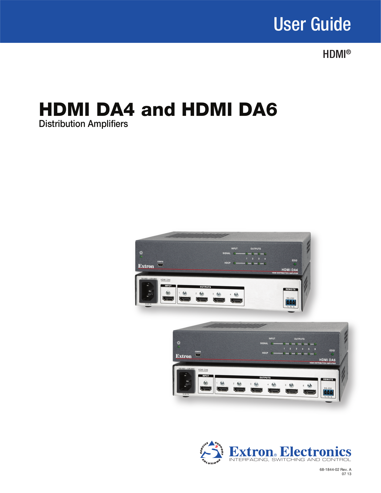 Extron Electronics HDMI DA6 User Manual