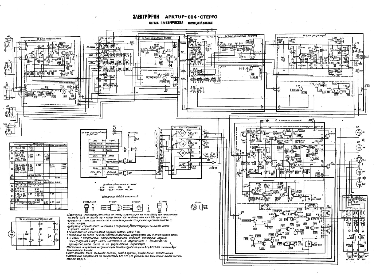 Вега Арктур-004 Schematics