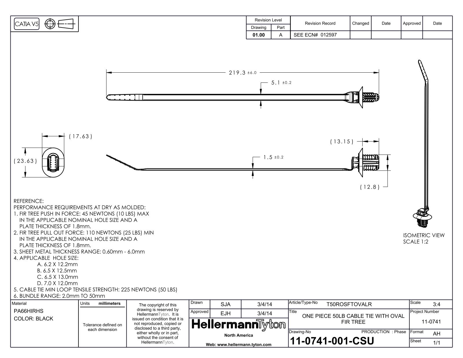 HellermannTyton T50ROSFTOVALR Reference Drawing - ManualMachine.com
