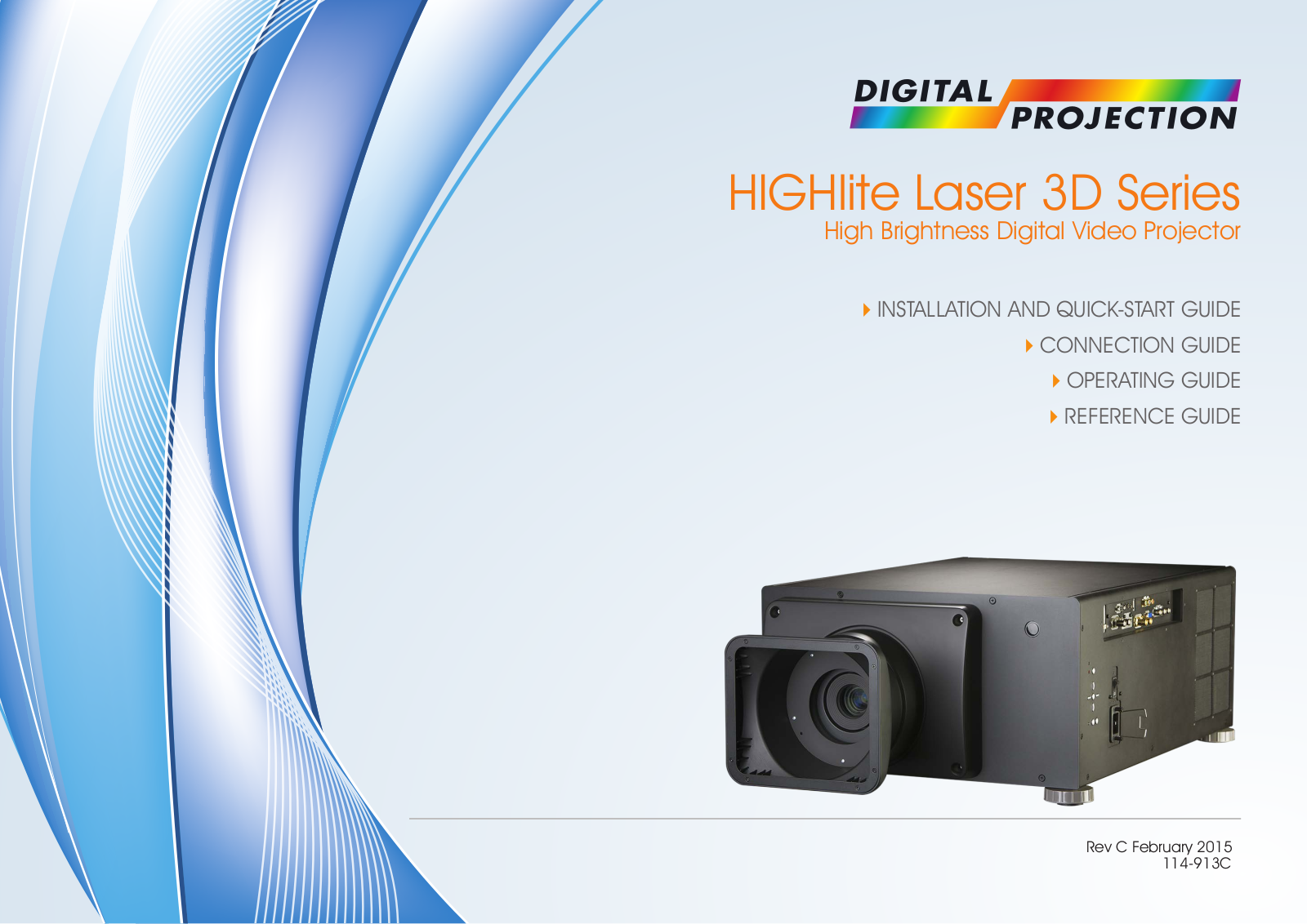 Digital Projection HIGHlite Laser 11k WUXGA 3D User Manual