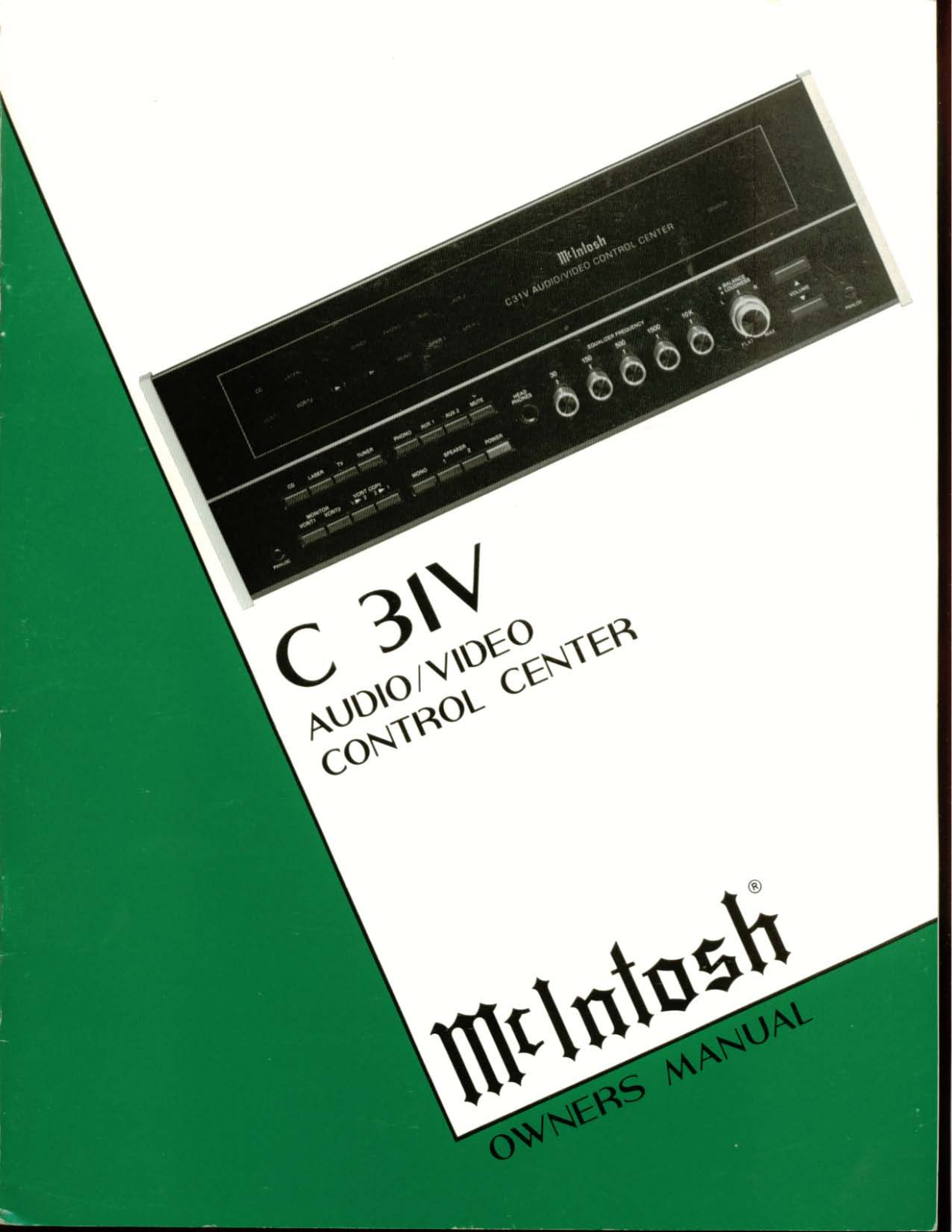 McIntosh C-31-V Owners manual