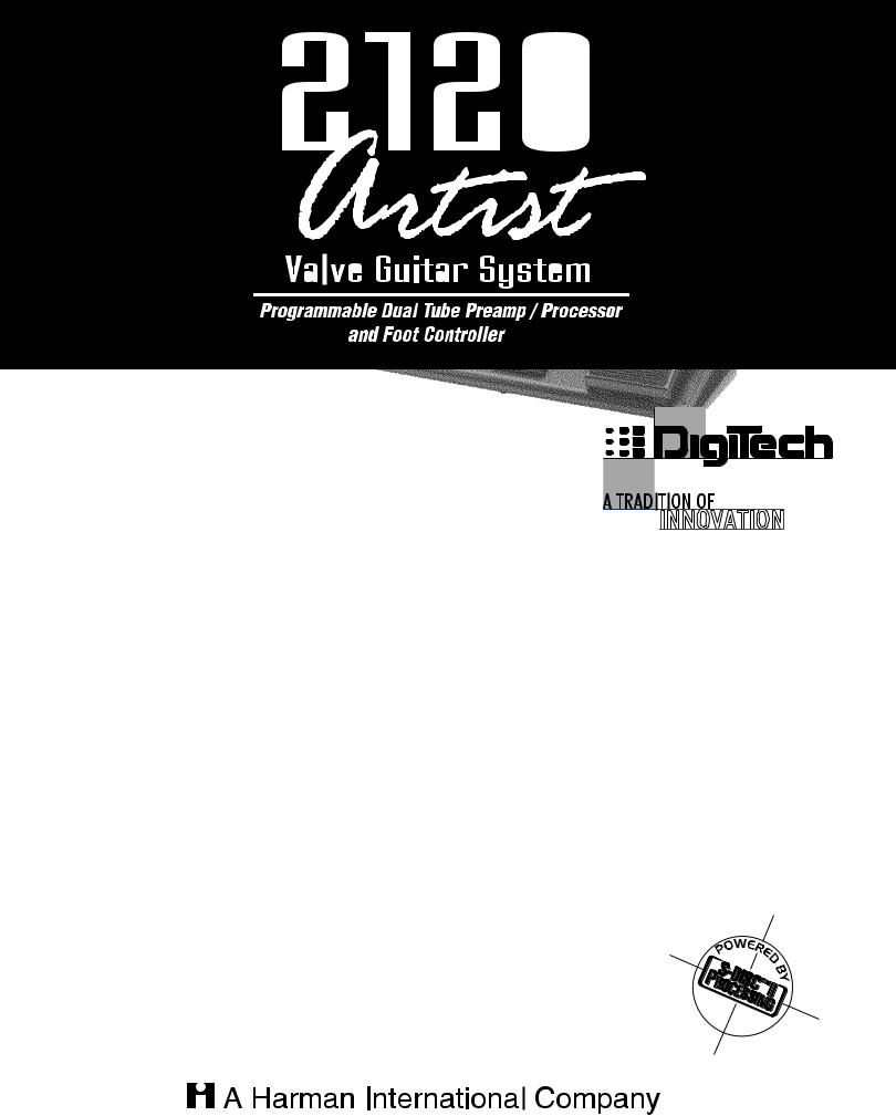 DigiTech 2120 VGS Owner's Manual