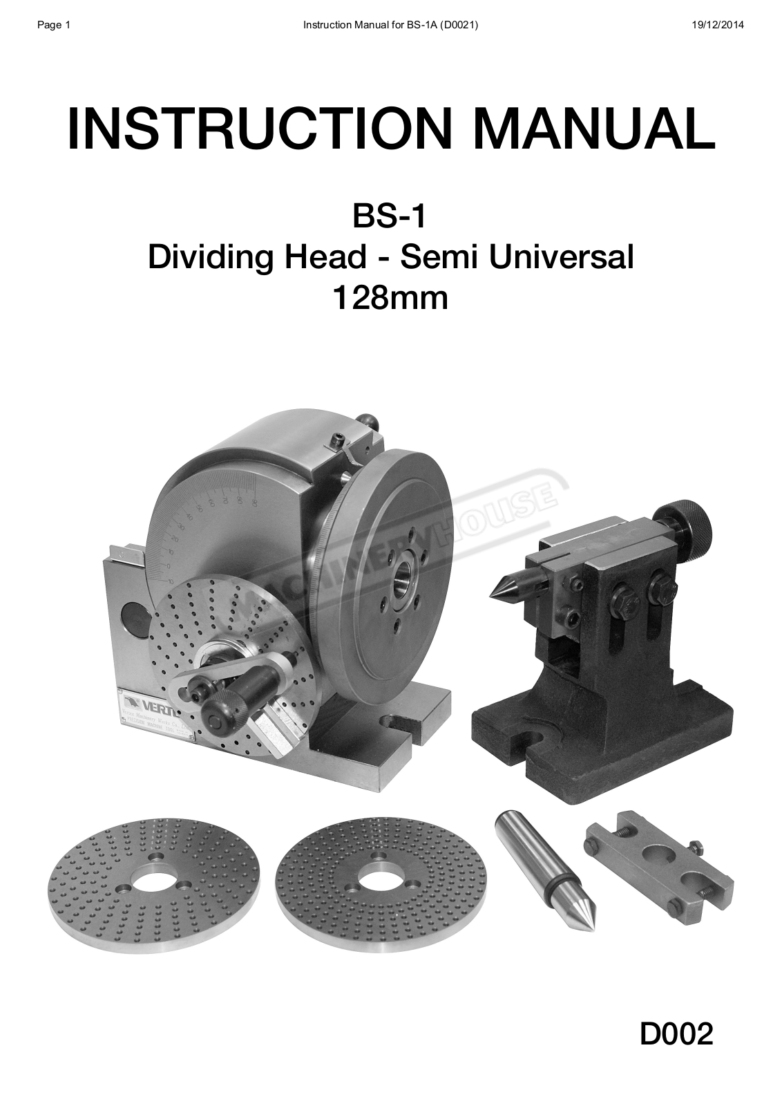 TOOLMASTER BS-1 Instruction Manual - ManualMachine.com