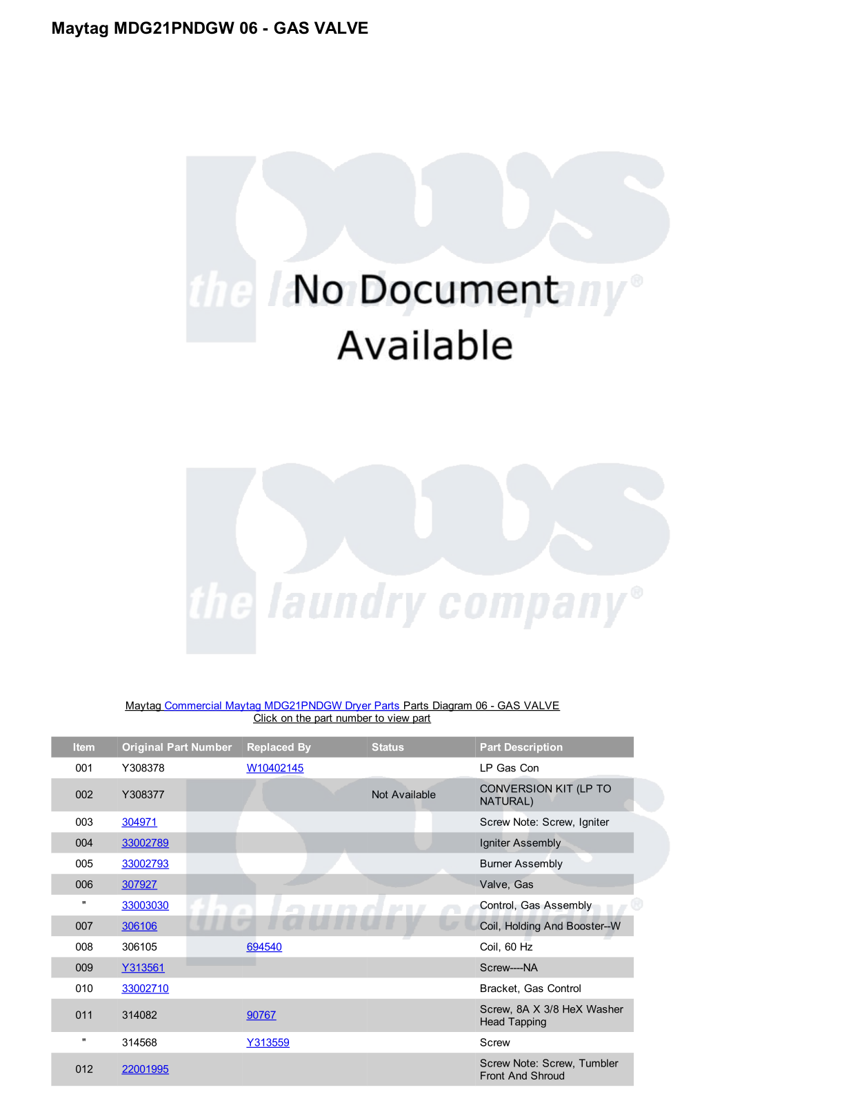 Maytag MDG21PNDGW Parts Diagram