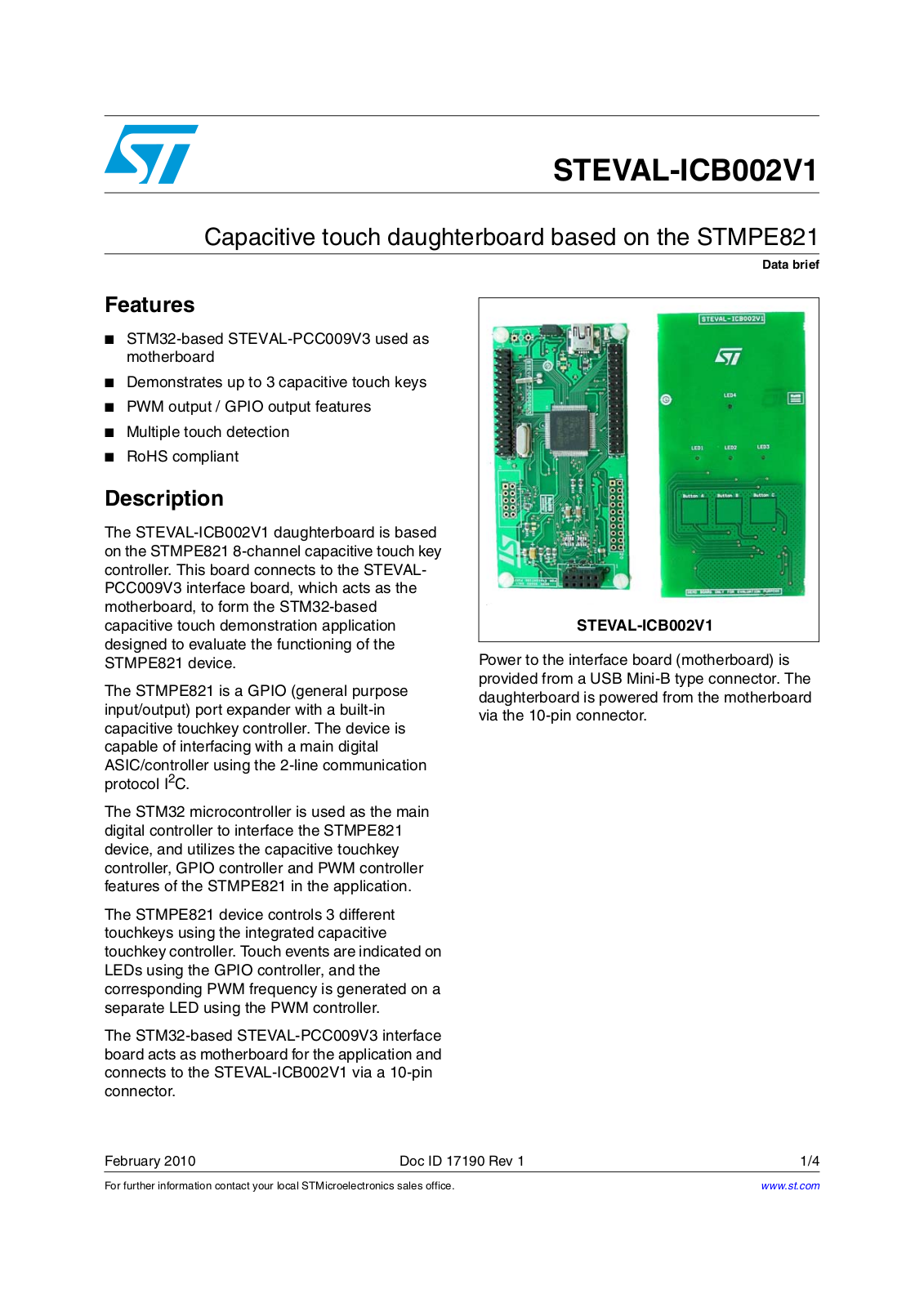 ST ICB002V1 User Manual